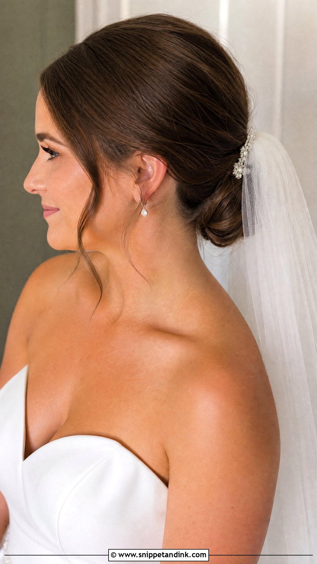 Short Wedding Hair Low Bun - Snippet and Ink - 15 Easy Short Wedding Hairstyles