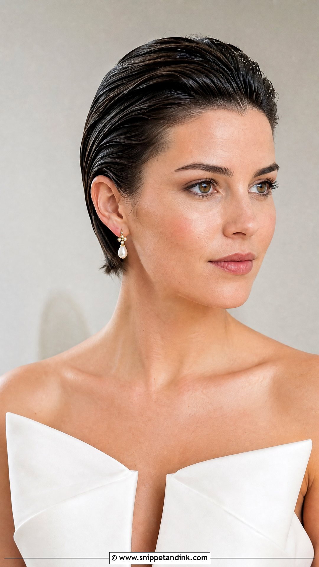 Short Wedding Hair Slicked Back - Snippet and Ink - 15 Easy Short Wedding Hairstyles