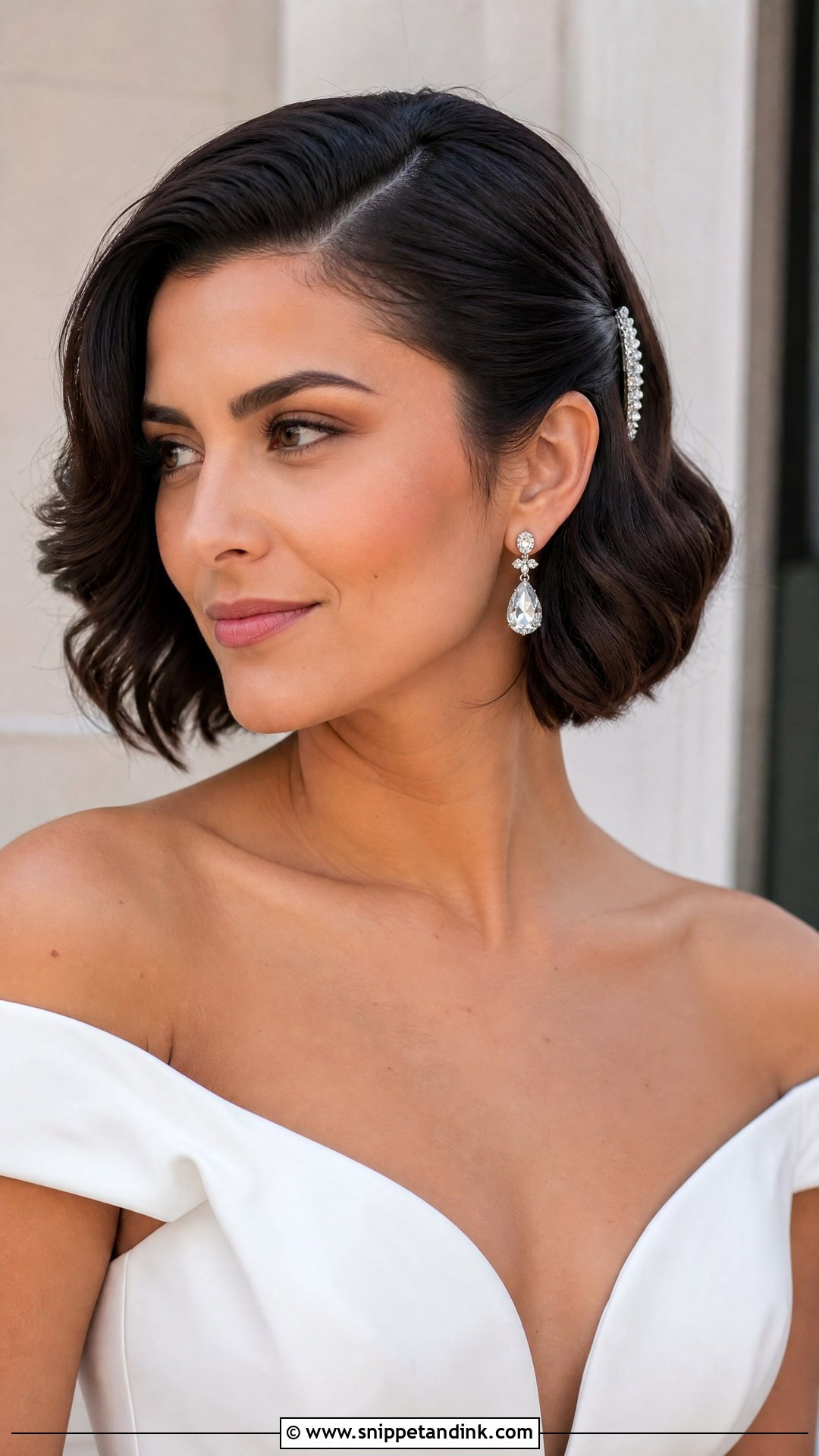 Short Wedding Hair With Side Part - Snippet and Ink - 15 Easy Short Wedding Hairstyles