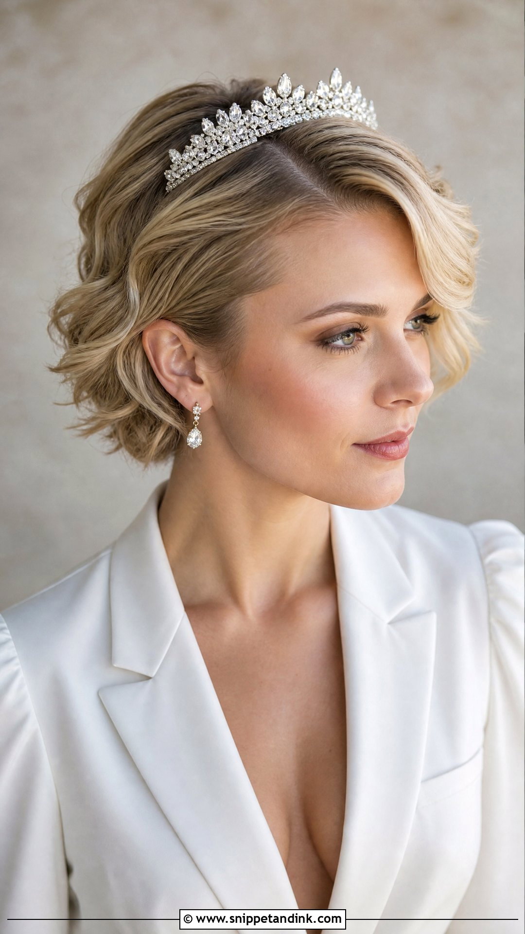 Short Wedding Hair With Tiara - Snippet and Ink - 20 Wedding Hairstyle with Tiara Ideas