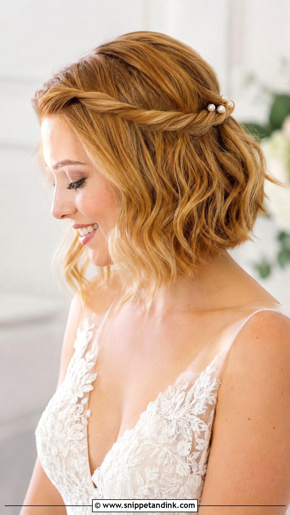 Short Wedding Hair With Twisted Back - Snippet and Ink - 15 Short Hairstyle for Weddings