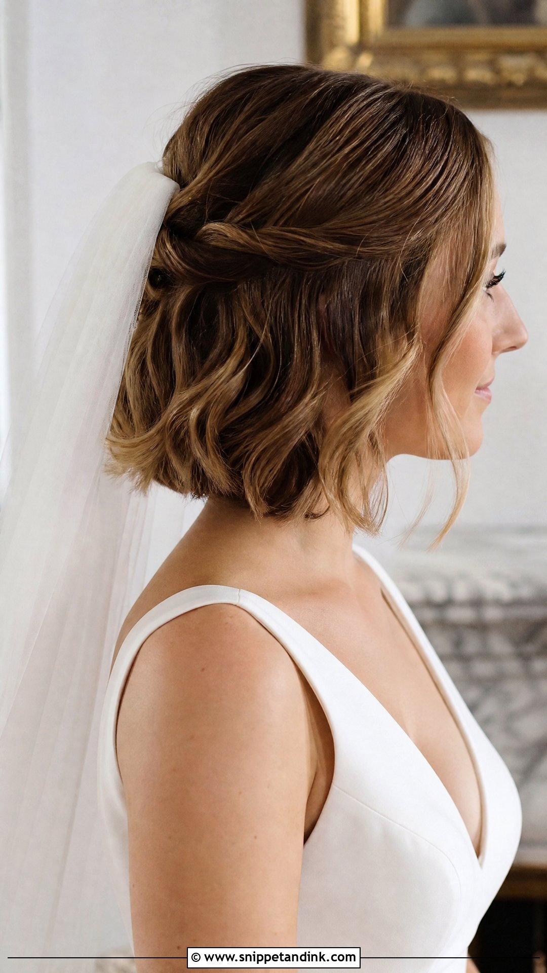 Short Wedding Hair With Veil - Snippet and Ink - 15 Easy Short Wedding Hairstyles
