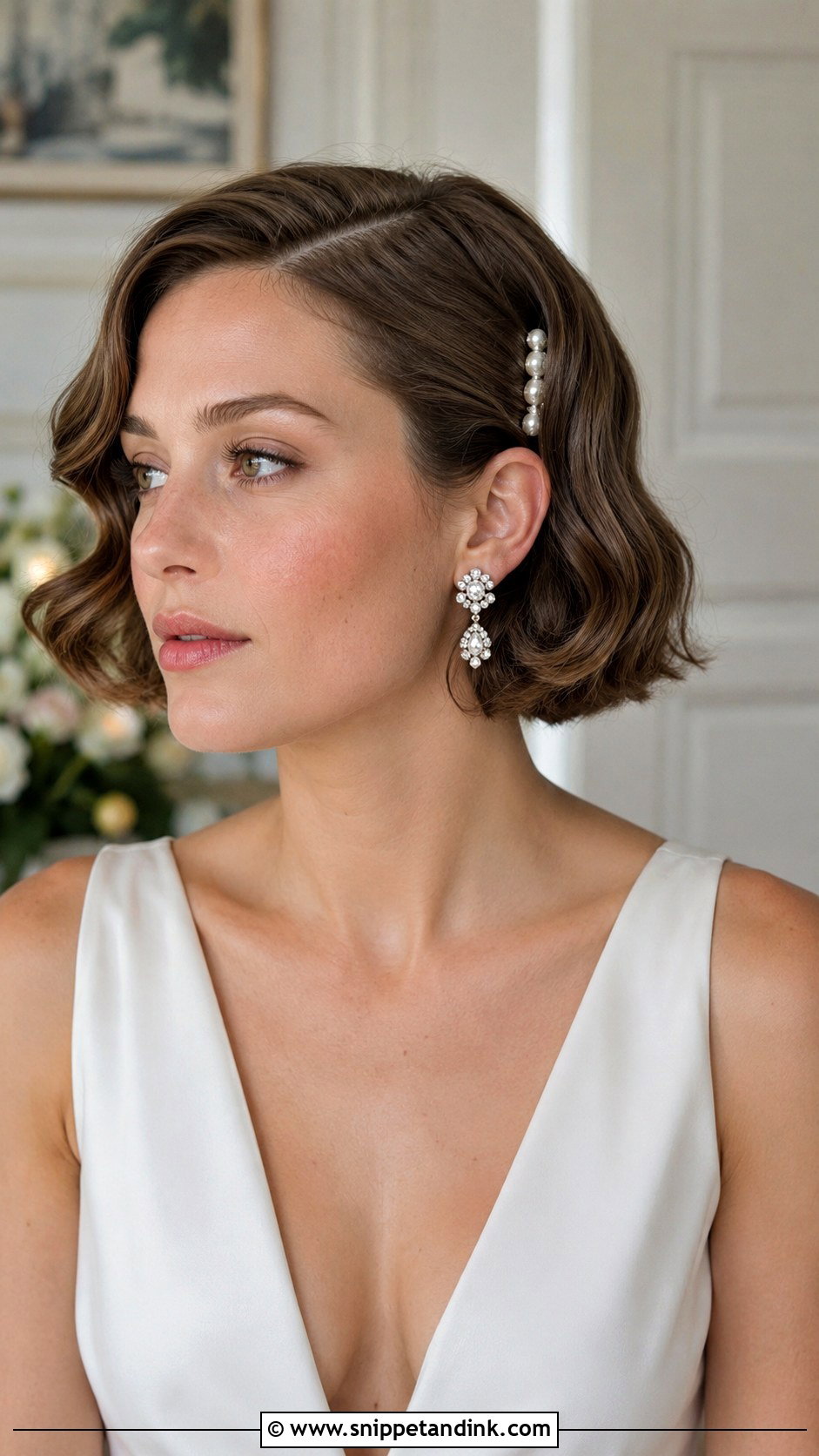 Short Wedding Hair With Waves - Snippet and Ink - 15 Romantic Waves Wedding Hair