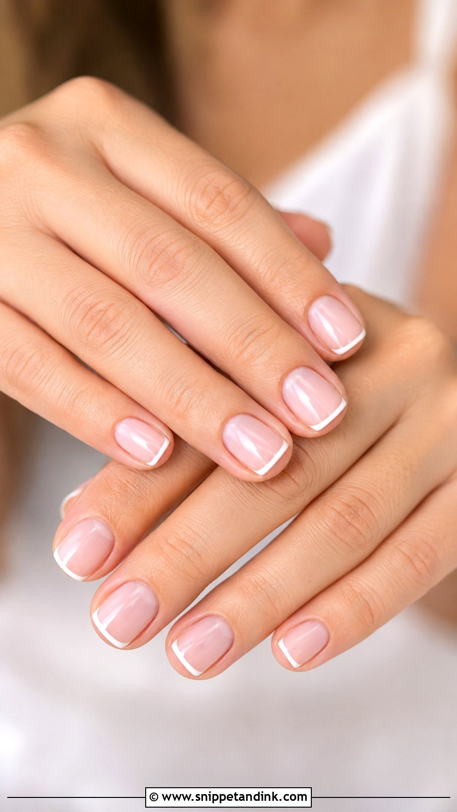 Short Wedding Micro French Nails - Snippet and Ink - 20 Short Wedding Nails Brides