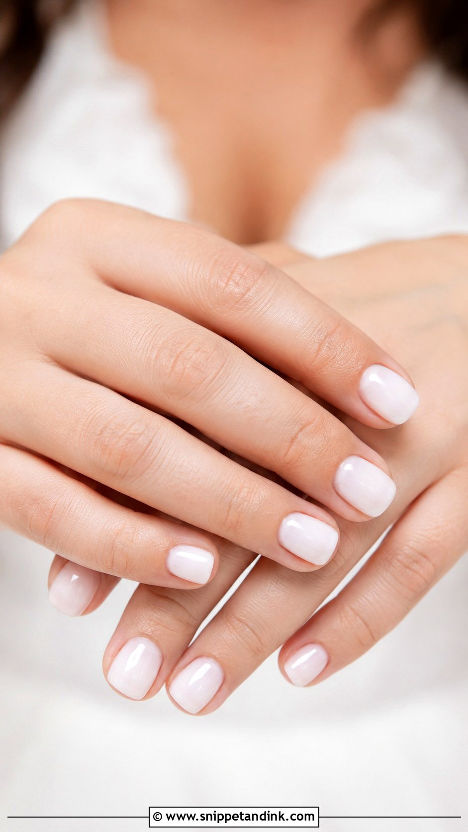 Short Wedding Milky White Nails - Snippet and Ink - 20 Short Wedding Nails Brides