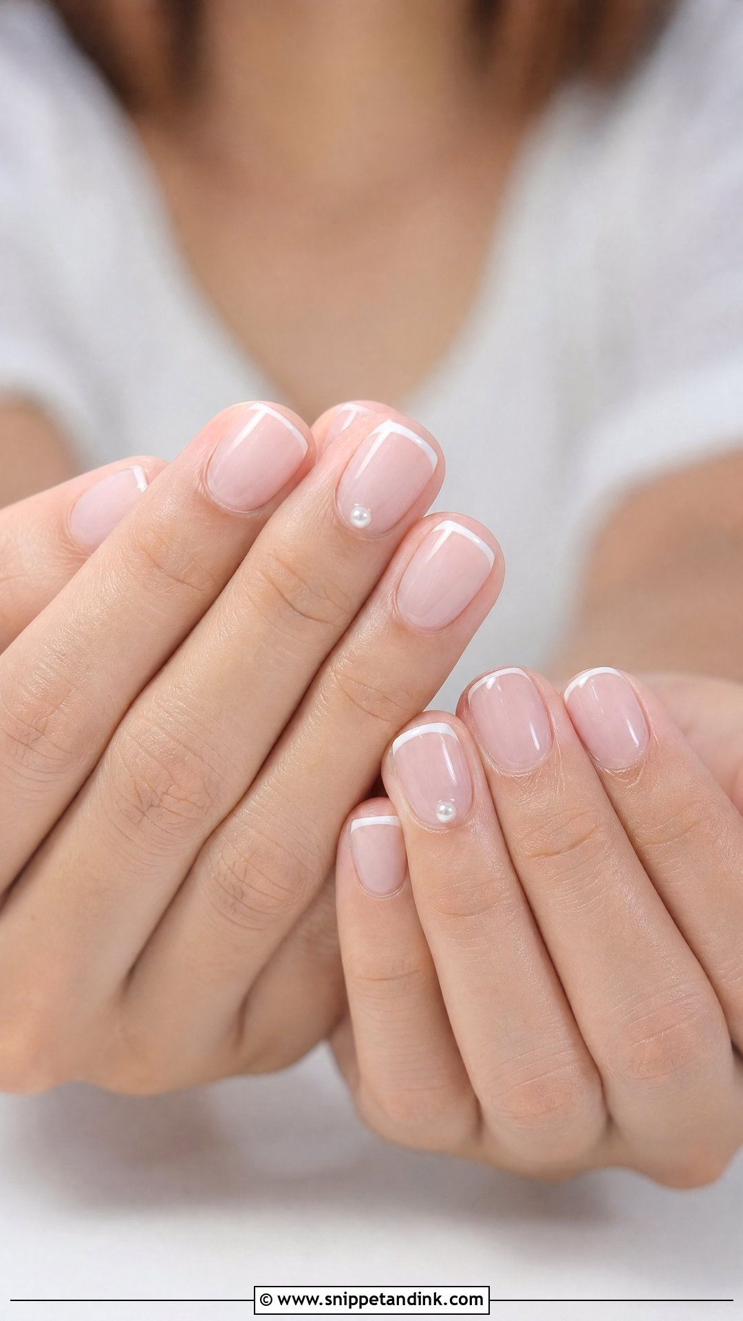 Short Wedding Nails With French Tips - Snippet and Ink - 35 Nail Art Wedding Ideas