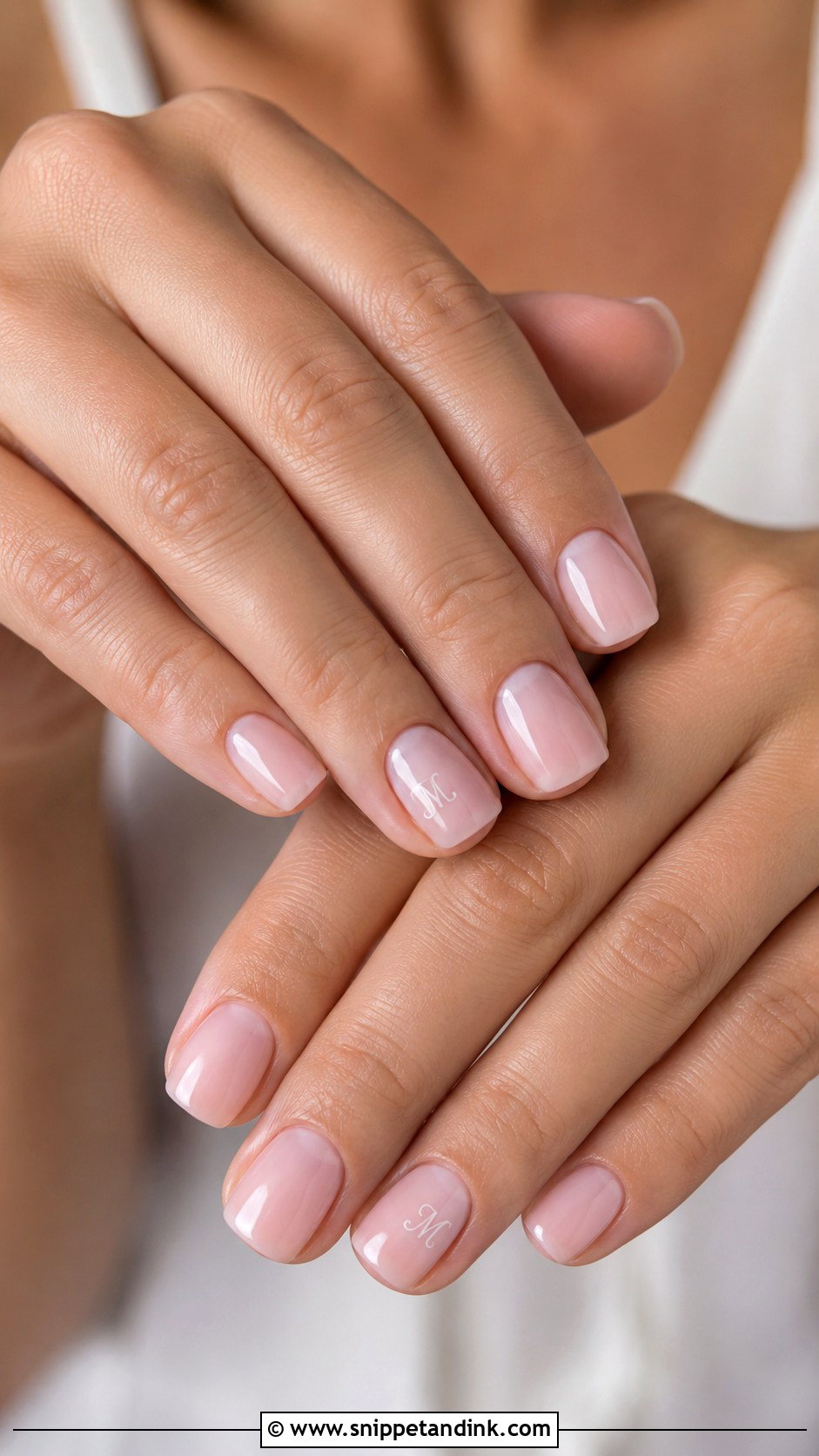 Short Wedding Nails With Initials - Snippet and Ink - 20 Wedding Nails Initials