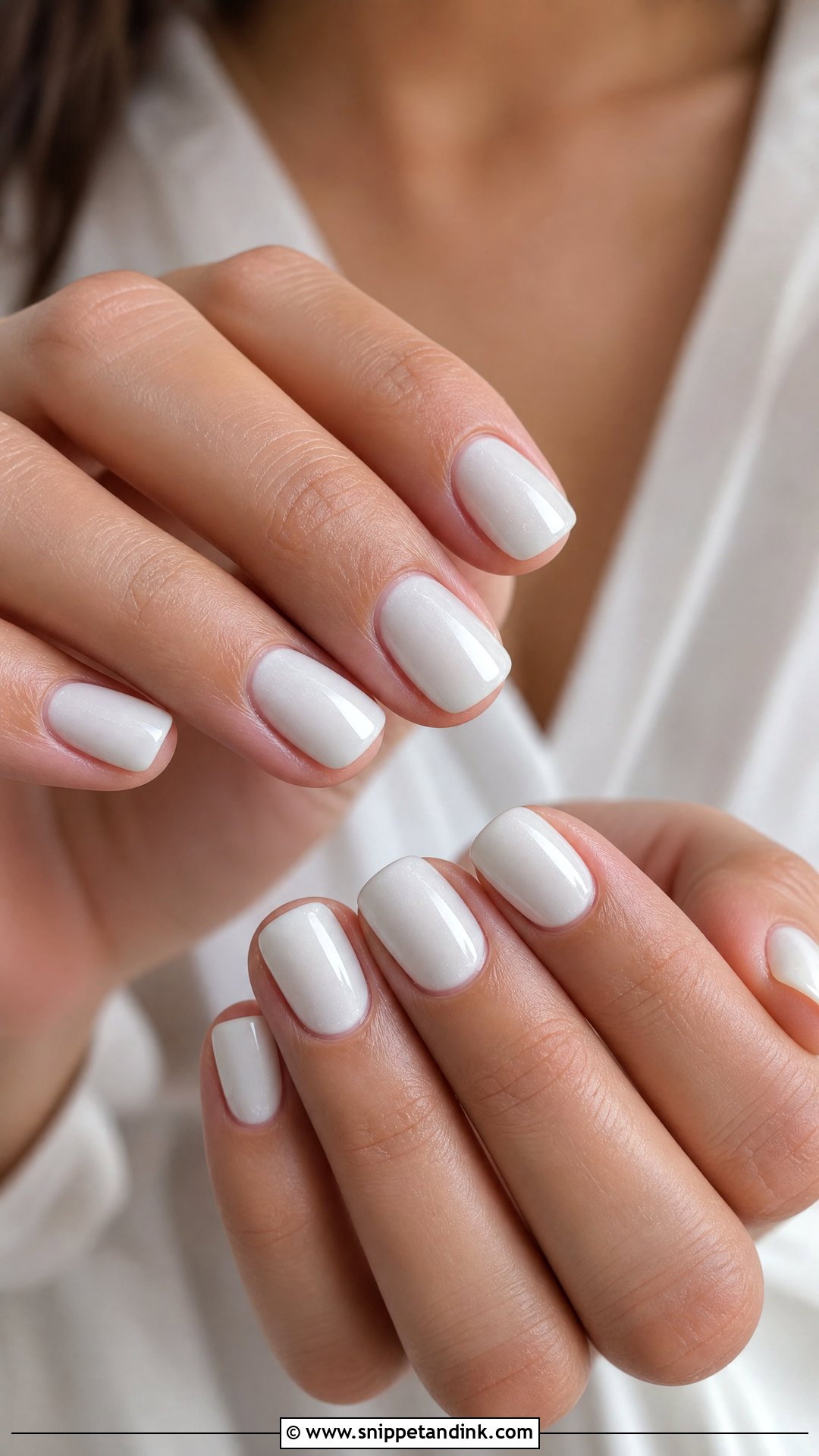Short White Bridal Nails - Snippet and Ink - 25 White Bridal Nails