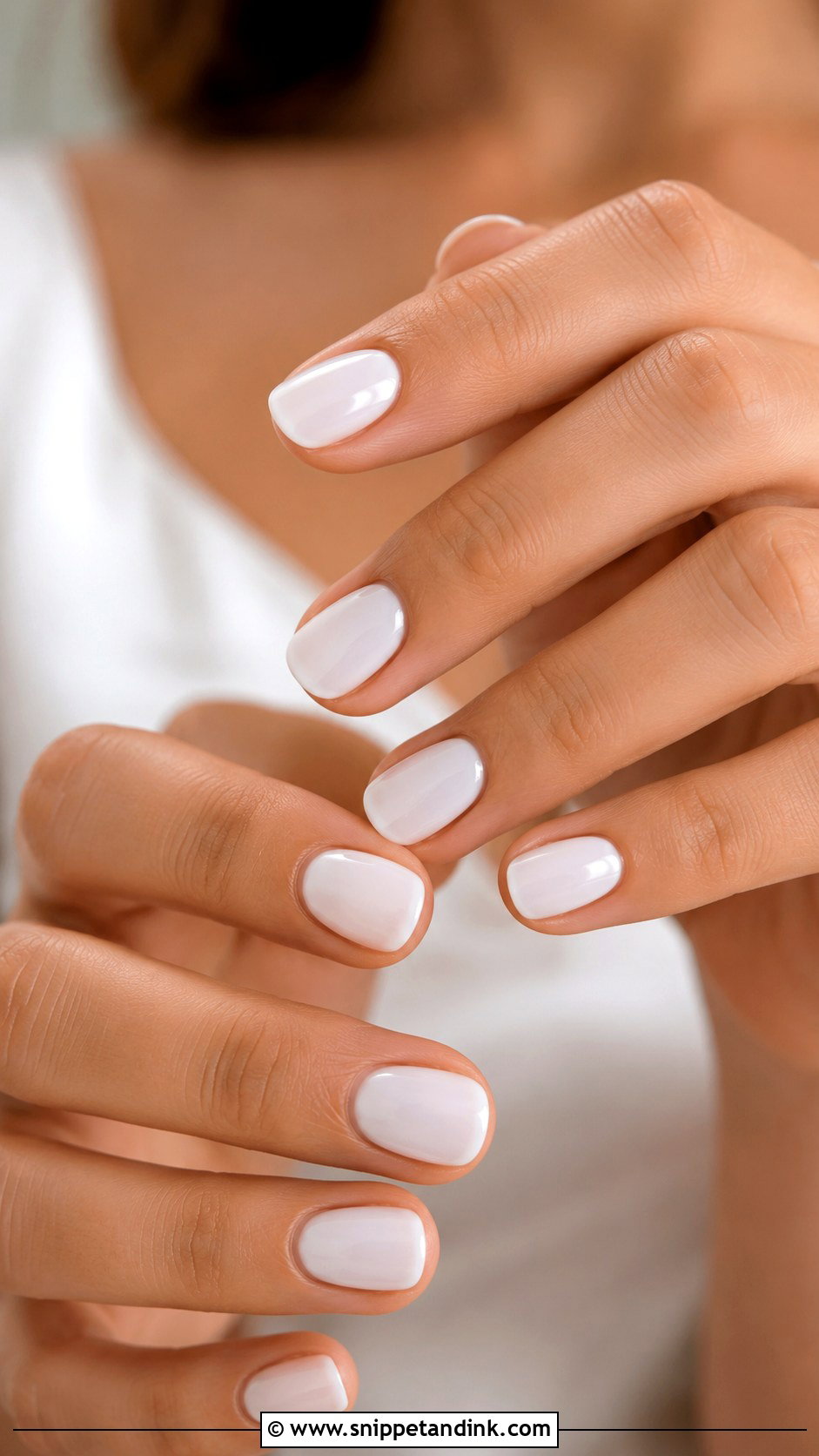 Short White Bridal Nails - Snippet and Ink - 20 White Bridal Wedding Nails