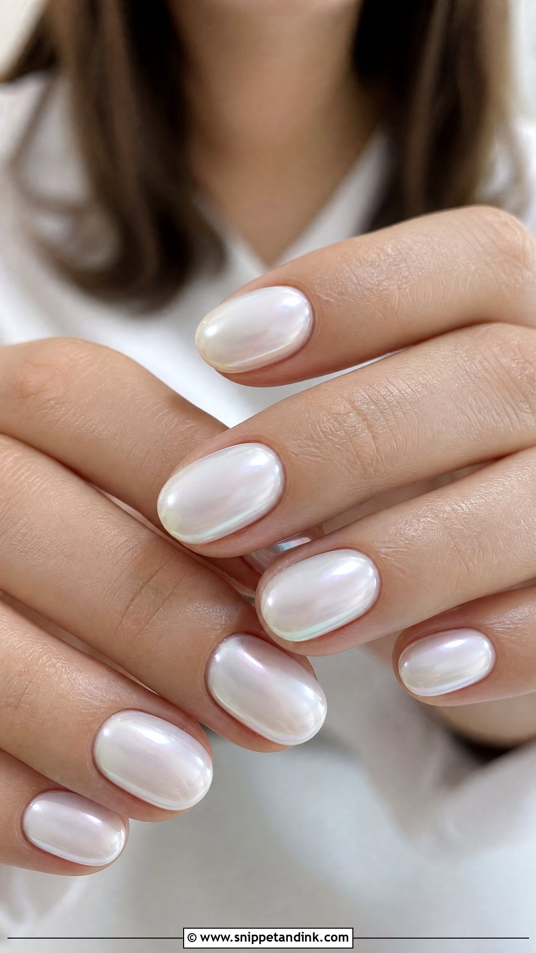 Short White Chrome Wedding Nails - Snippet and Ink - 25 Short Wedding Nails for Bride