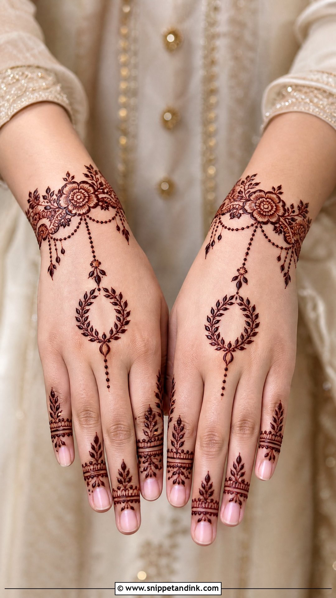 Short Wrist Mehndi Design - Snippet and Ink - 30 Short Mehndi Designs