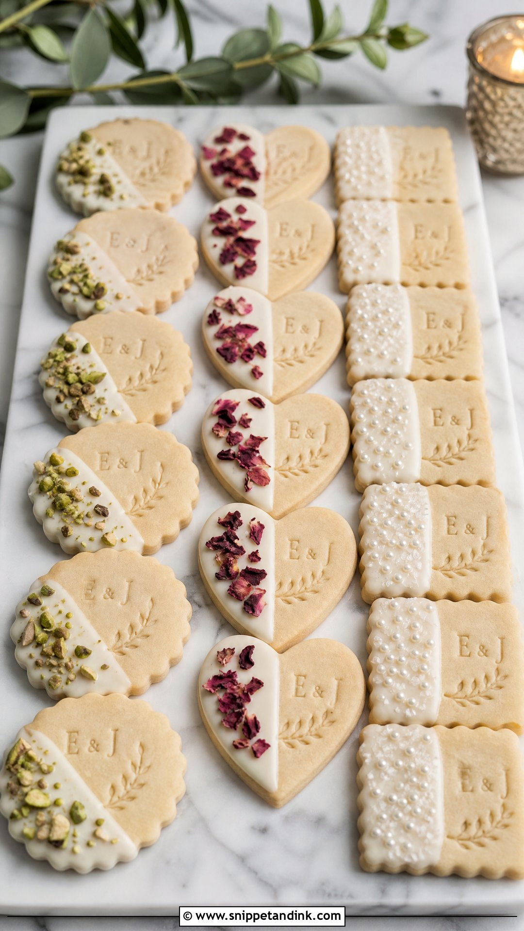 Shortbread Wedding Cookies - Snippet and Ink - 20 Wedding Cookies