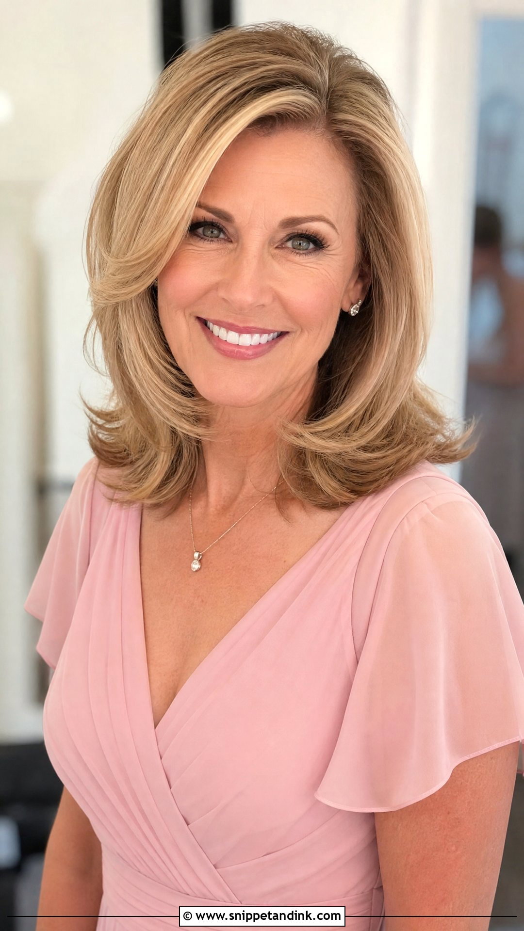 Shoulder Length Blowout Mother Of The Bride Hairstyle - Snippet and Ink - 20 Mother of Bride Hairstyle Ideas