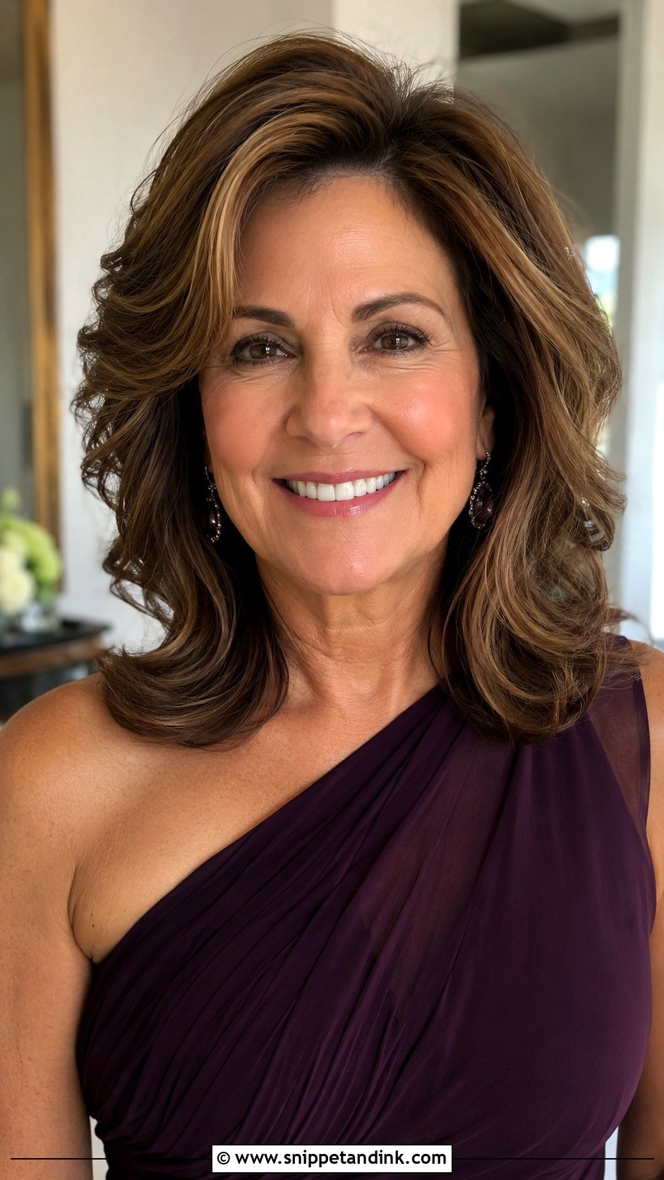 Shoulder Length Blowout With Volume - Snippet and Ink - 20 Mother of Groom Hairstyles Over 50