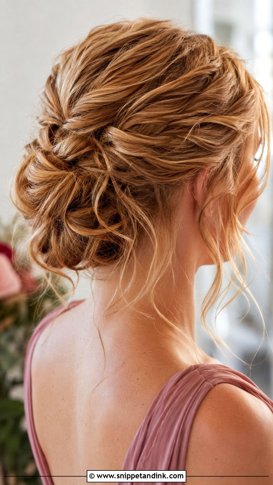 Shoulder Length Bridesmaid Messy Bun - Snippet and Ink - 20 Short Hair Wedding Styles Bridesmaid Shoulder Length