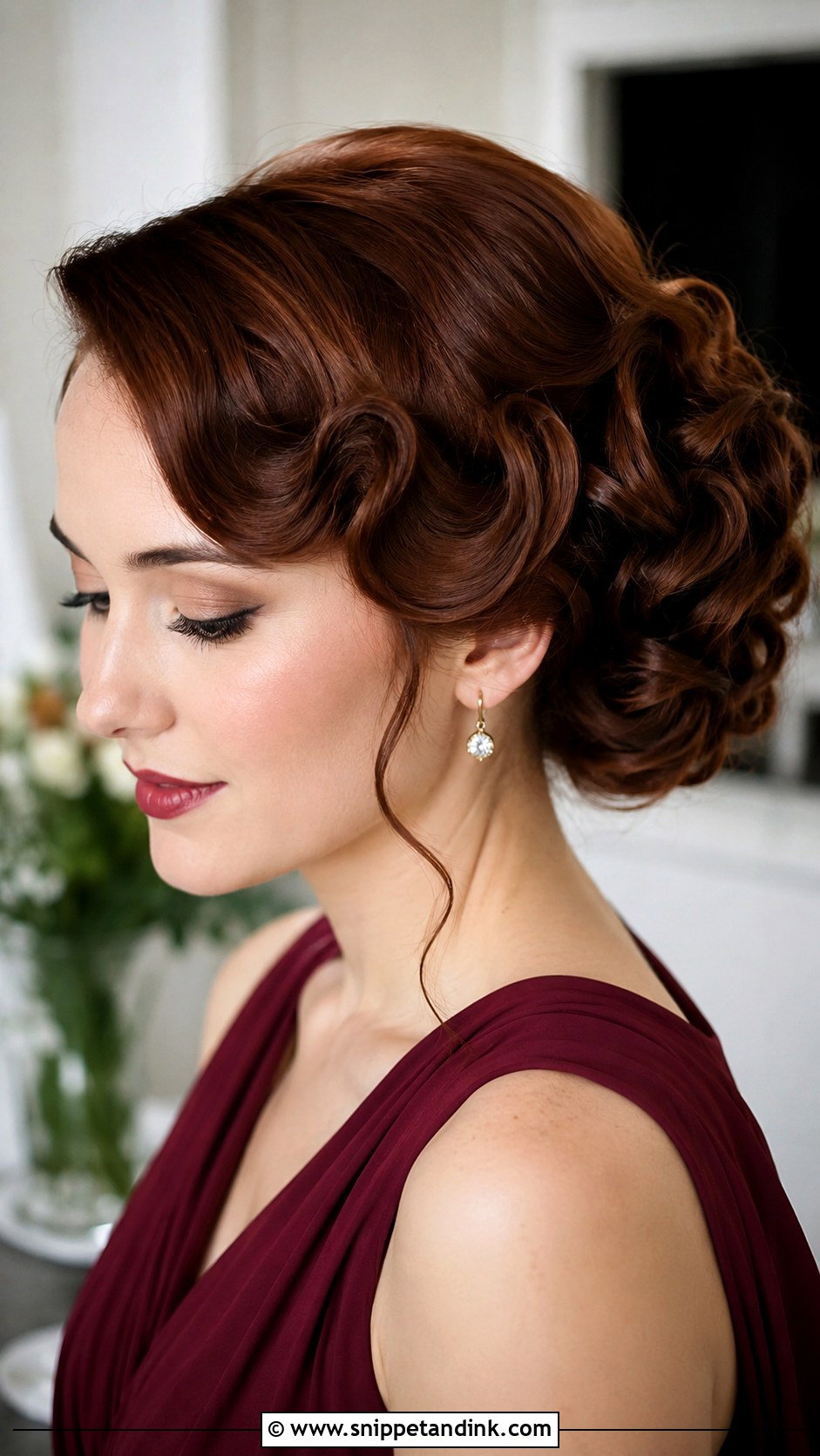 Shoulder Length Bridesmaid Pin Curl Updo - Snippet and Ink - 25 Bridesmaid Hairstyles Shoulder Length