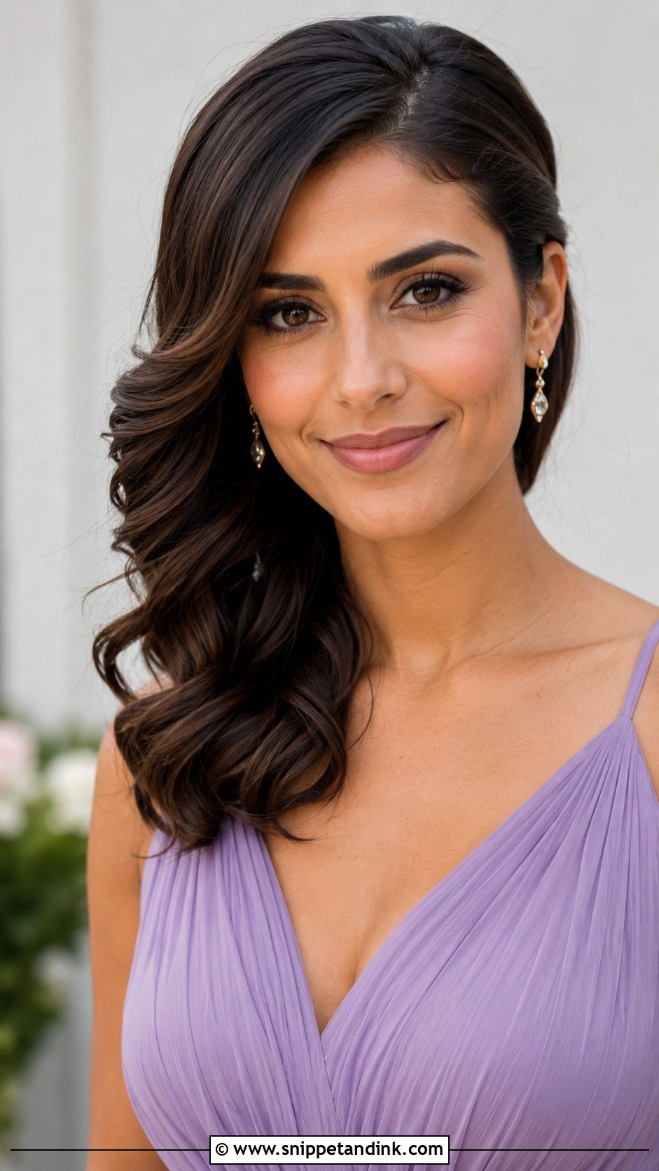 Shoulder Length Bridesmaid Side Part Waves - Snippet and Ink - 20 Short Hair Wedding Styles Bridesmaid Shoulder Length