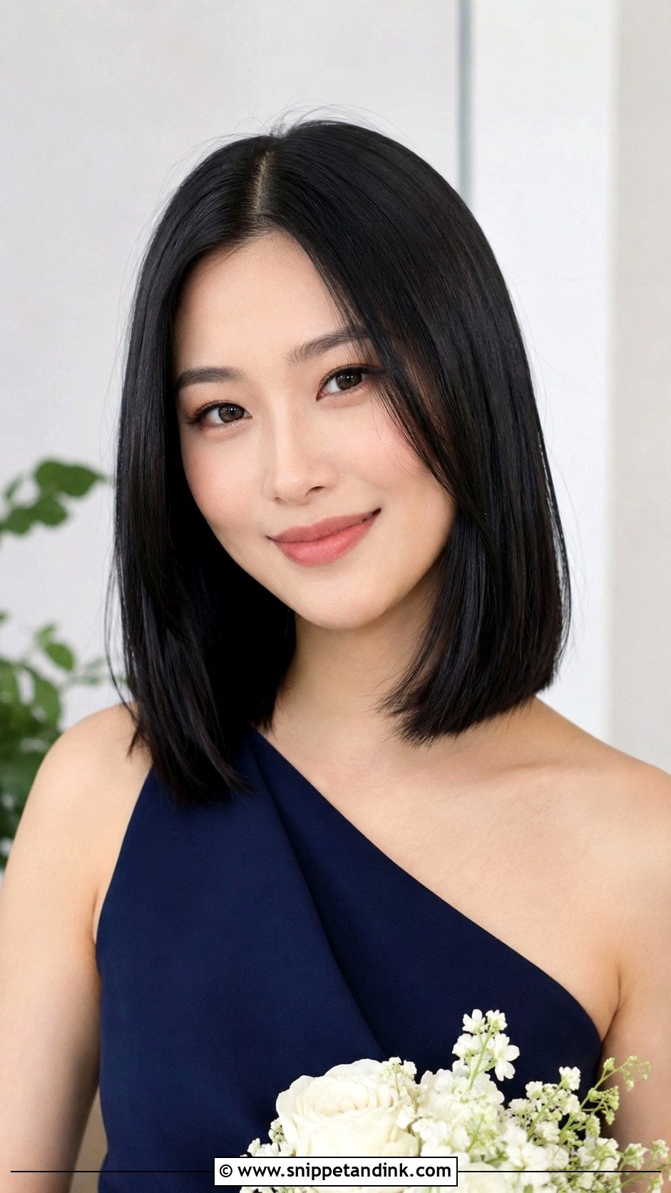 Shoulder Length Bridesmaid Sleek Straight Hair - Snippet and Ink - 25 Bridesmaid Hairstyles Shoulder Length