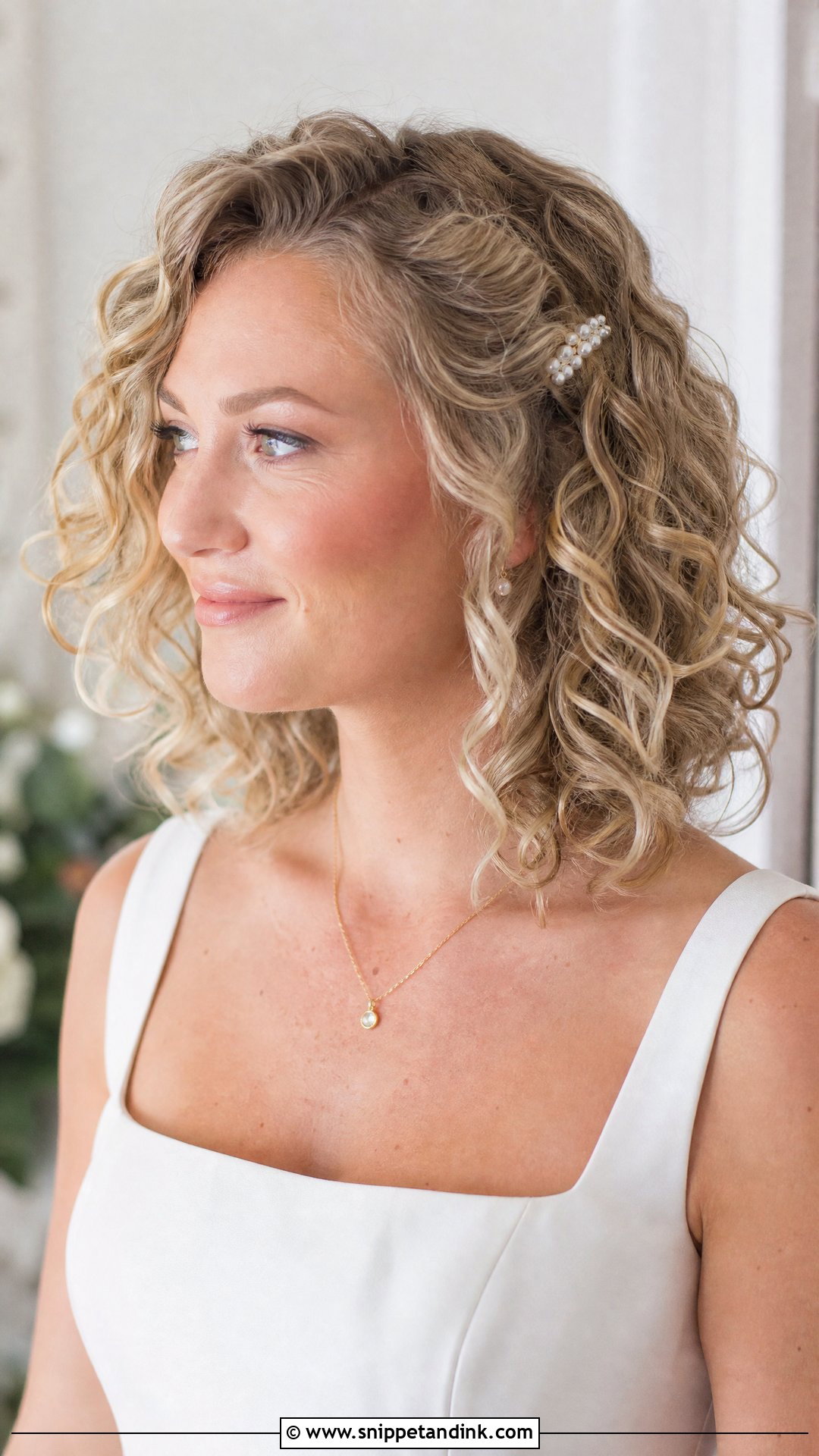 Shoulder Length Down Curly Wedding Hair - Snippet and Ink - 15 Down Curly Hairstyles for Wedding