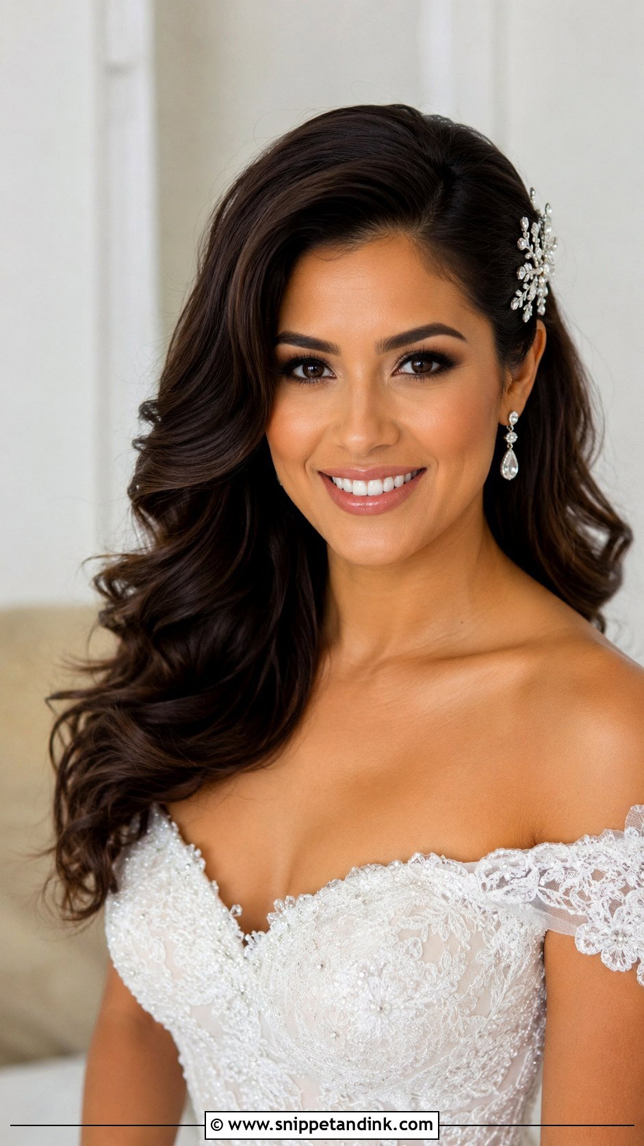 Shoulder Length Side Swept Bride Hair - Snippet and Ink - 15 Shoulder Length Bride Hairstyles