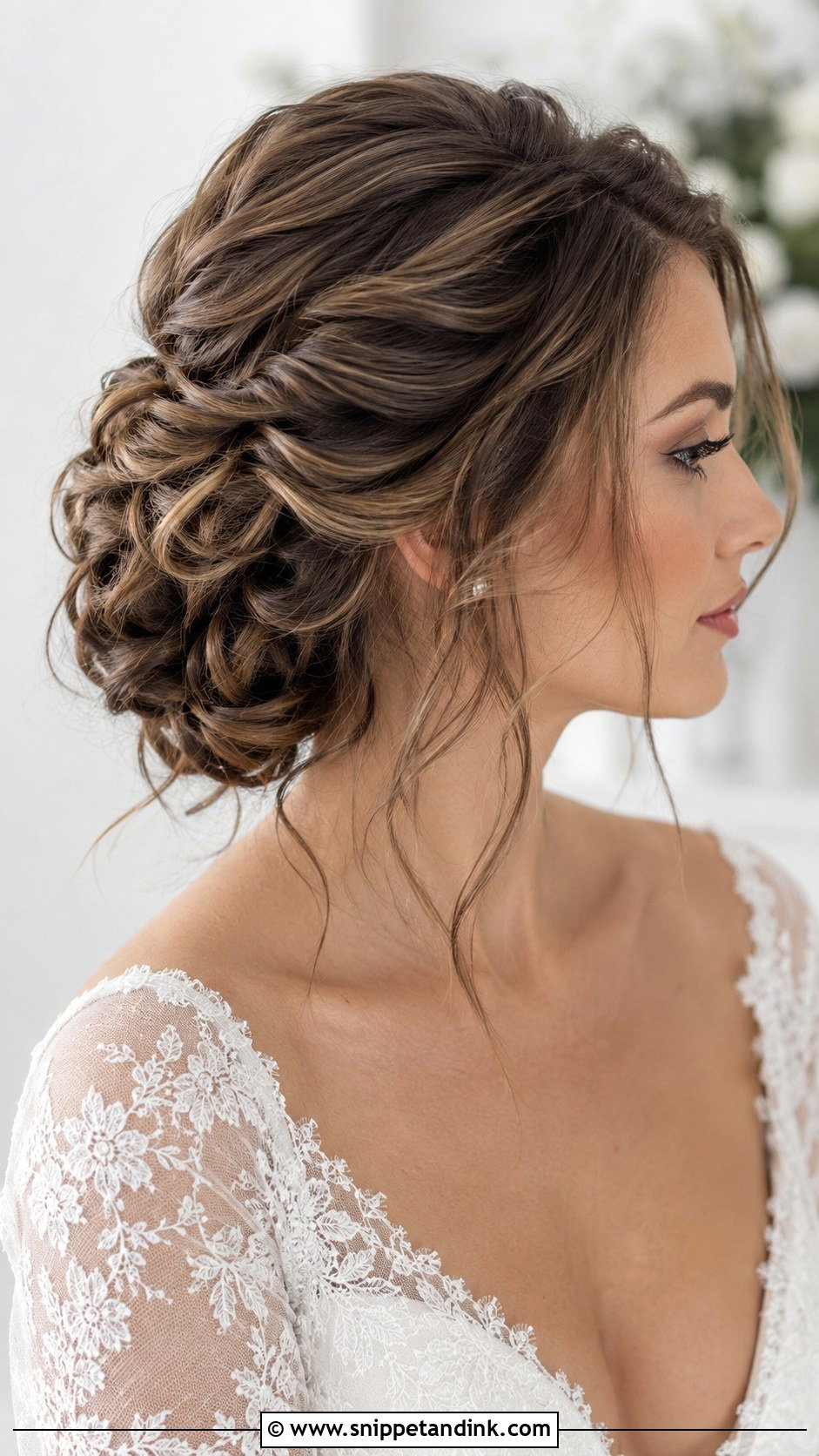 Shoulder Length Textured Updo Wedding Hairstyle - Snippet and Ink - 15 Shoulder Length Hairstyle for Wedding Ideas