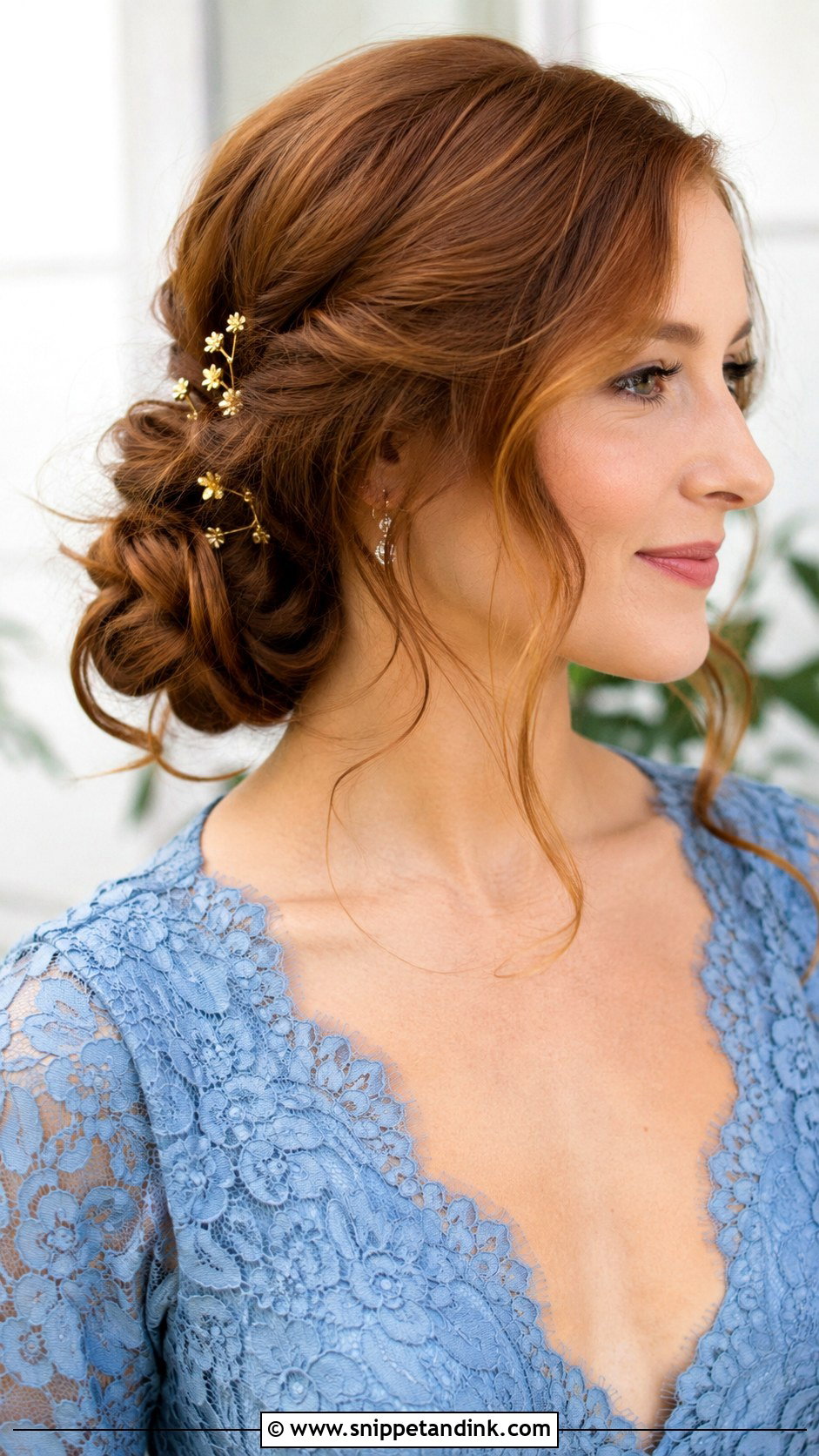 Shoulder Length Wedding Guest Loose Chignon - Snippet and Ink - 15 Shoulder Length Hairstyles for Wedding Guest