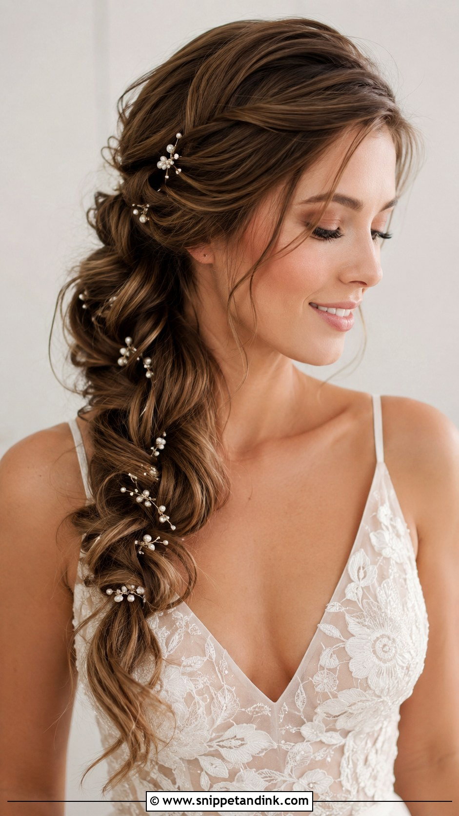 Side Braid - Snippet and Ink - 35 Bridal Hairstyle Ideas