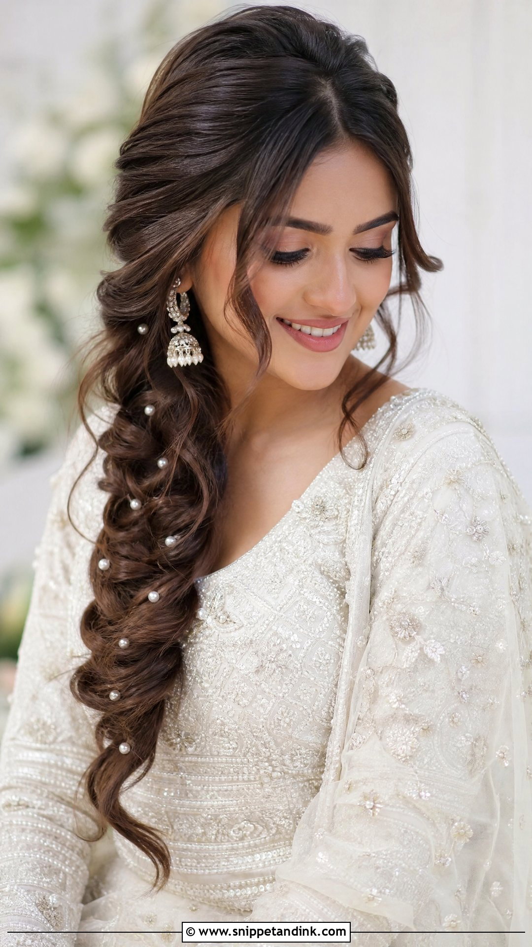 Side Braid Bridal Hair For Round Face - Snippet and Ink - 15 Bridal Hair for Round Face Brides