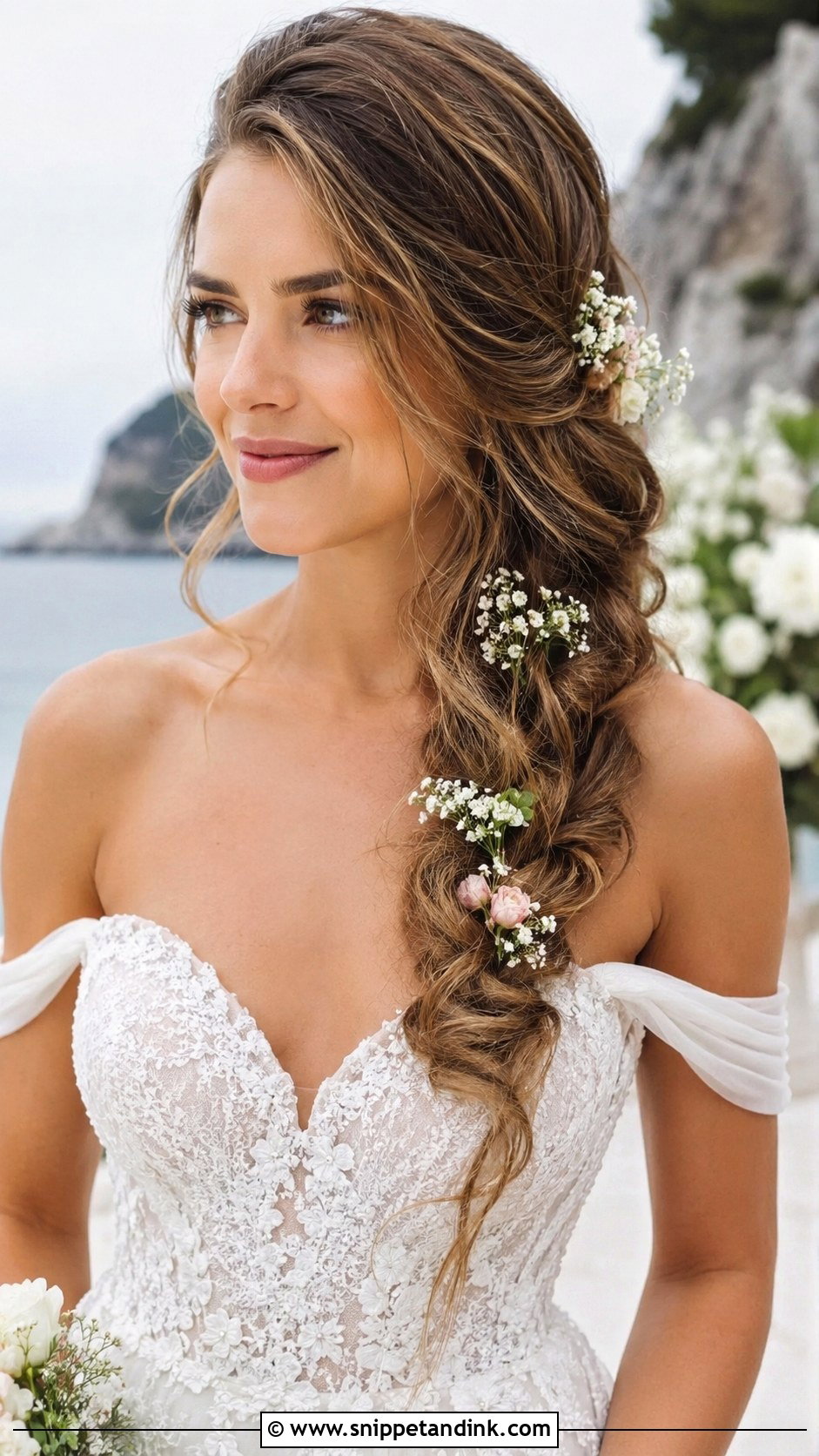 Side Braid Bridal Hairstyle - Snippet and Ink - 20 Bride Braided Hairstyles