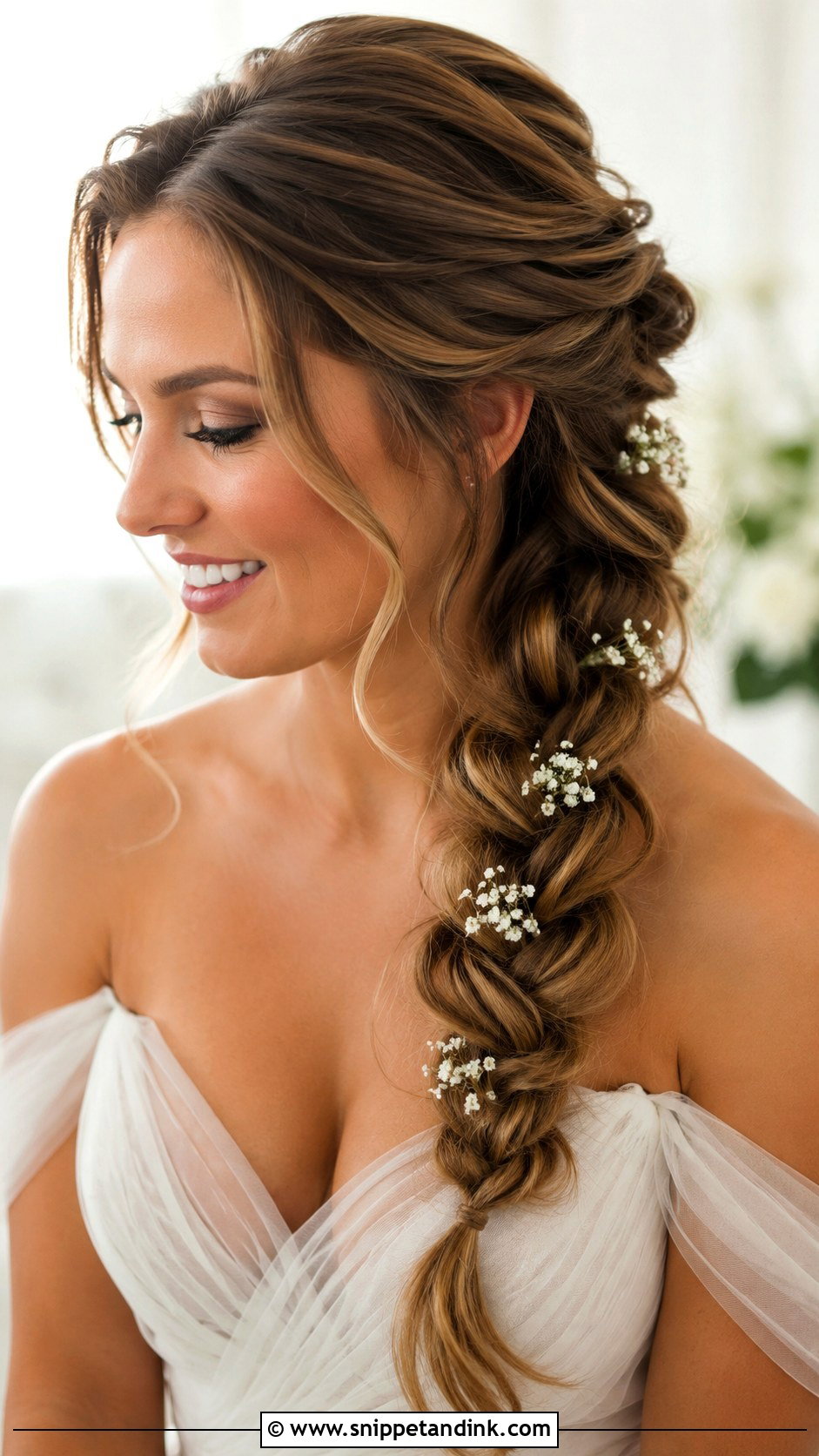 Side Braid Bridal Hairstyle - Snippet and Ink - 15 One Side Bridal Hairstyle Ideas