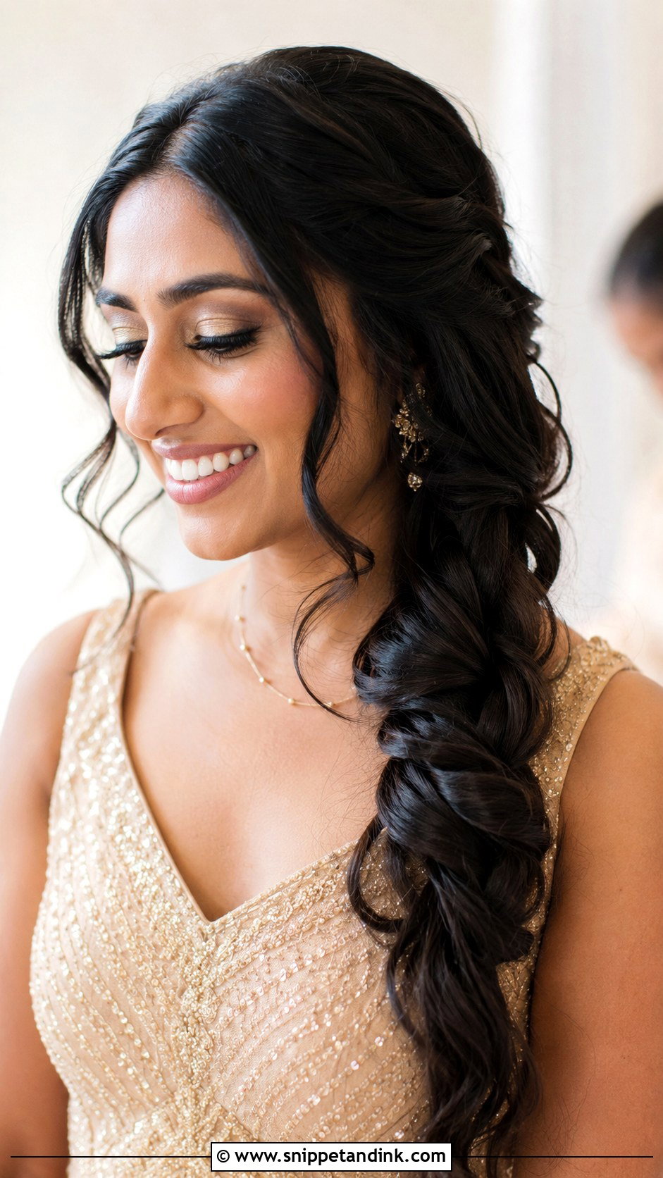Side Braid Bridesmaid Hair - Snippet and Ink - 20 Hair Styles for Long Hair for Wedding Bridesmaid