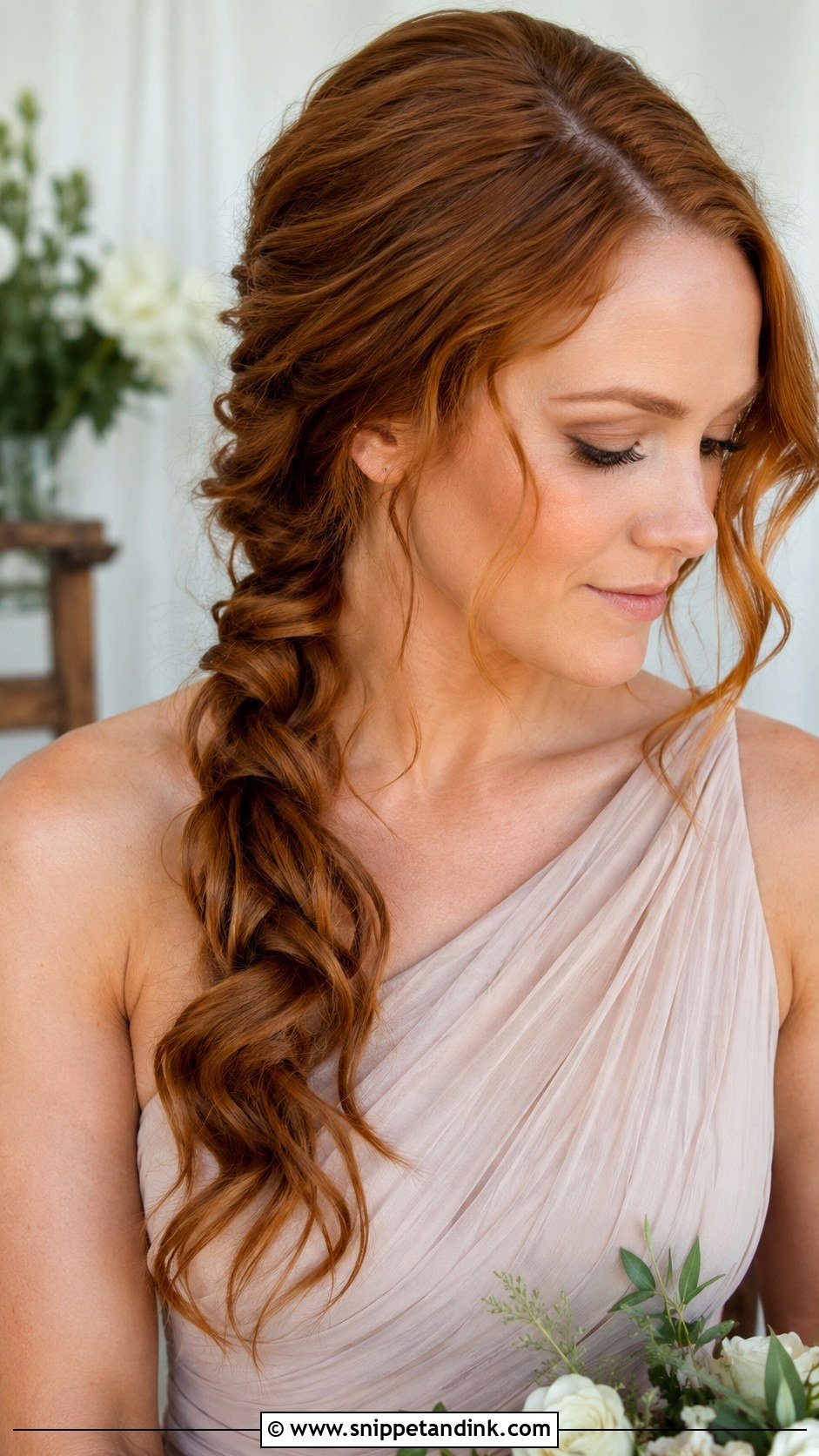 Side Braid Bridesmaid Hair - Snippet and Ink - 25 Simple Bridesmaid Hairdo Ideas