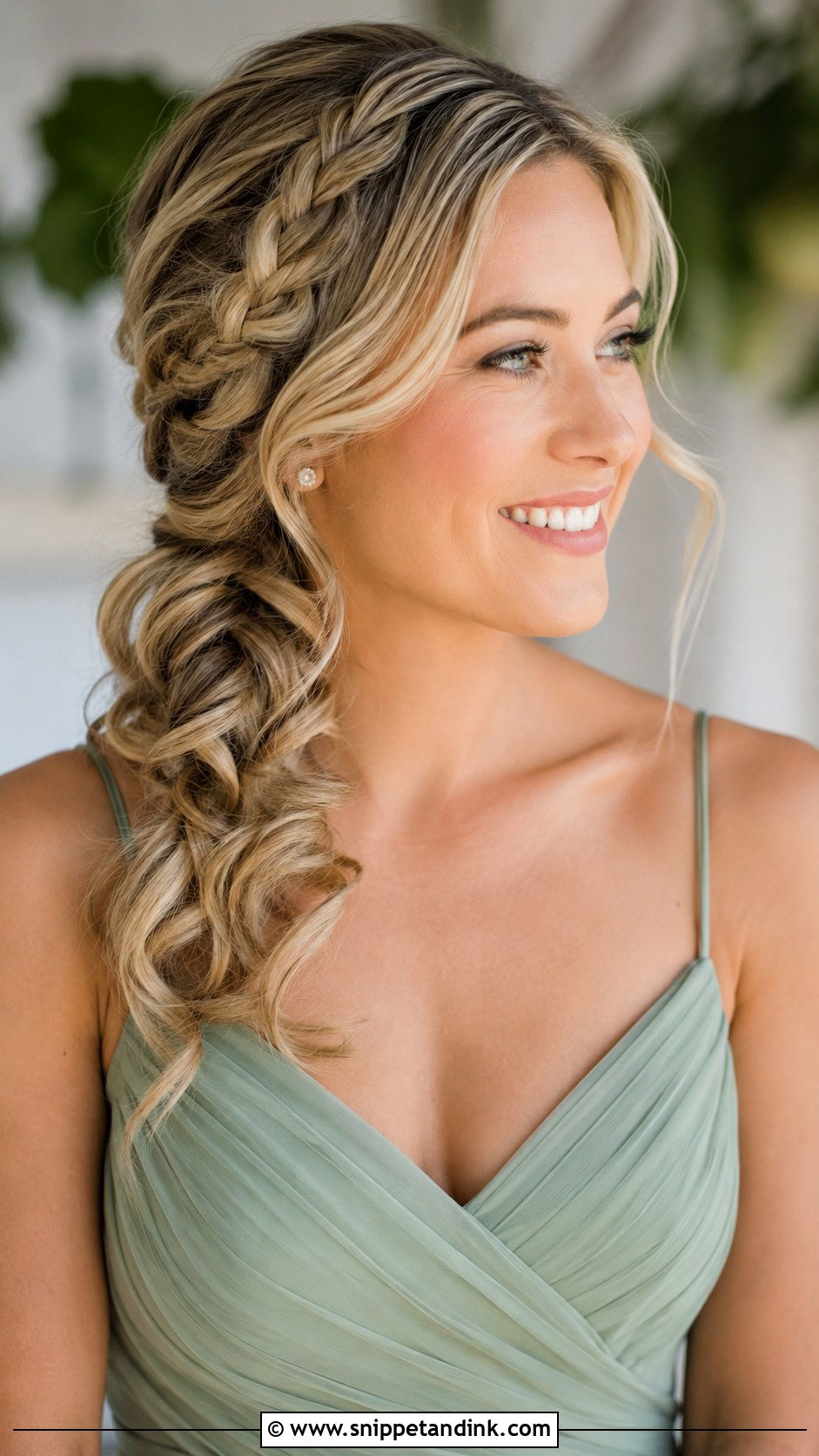Side Braid Bridesmaid Hair Medium Length - Snippet and Ink - 20 Bridesmaid Hair Styles Medium Length