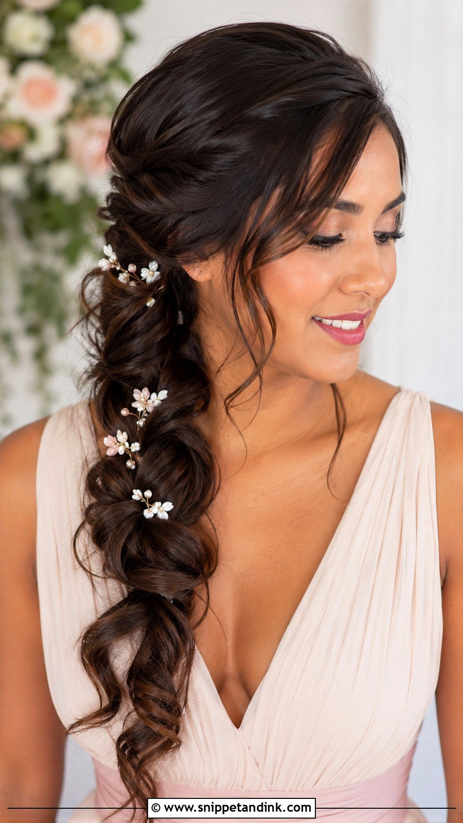 Side Braid Bridesmaid Hairdo - Snippet and Ink - 20 Hairdo for Bridesmaid Ideas