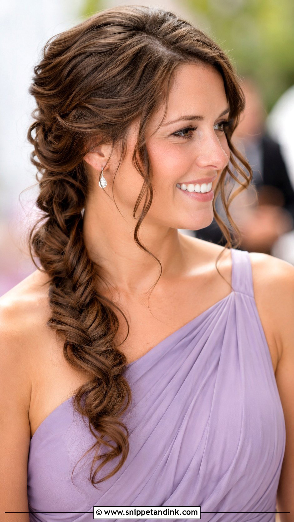 Side Braid Bridesmaid Hairstyle - Snippet and Ink - 25 Cute Bridesmaid Hairstyles