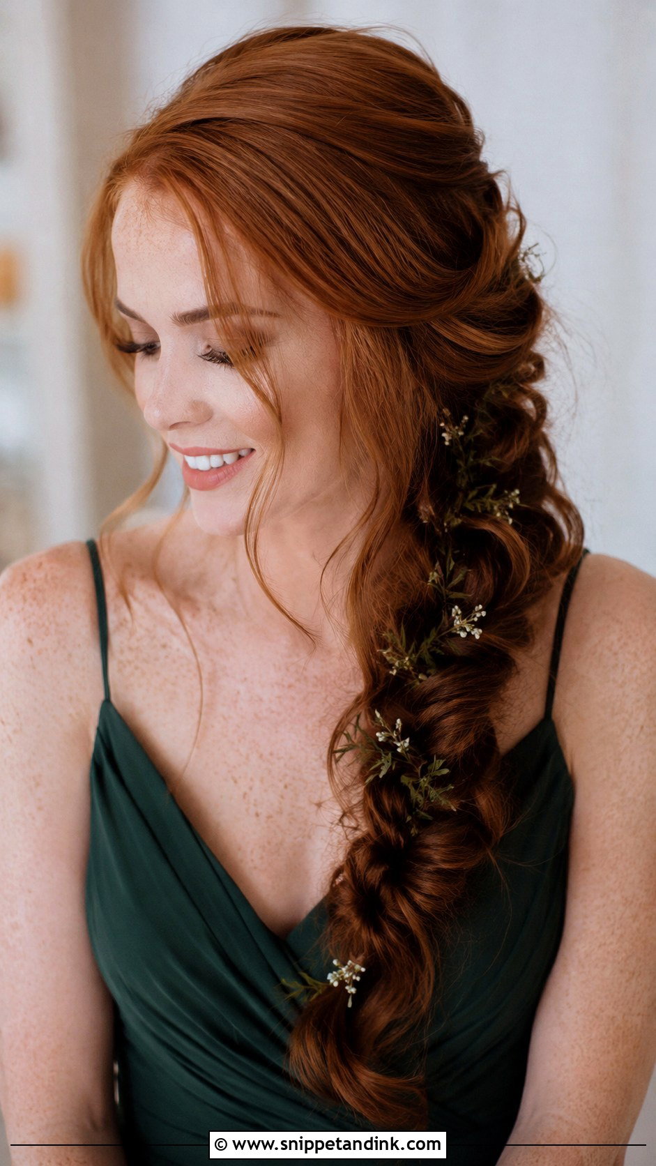 Side Braid Bridesmaid Hairstyle - Snippet and Ink - 30 Hairstyles for Weddings Bridesmaid