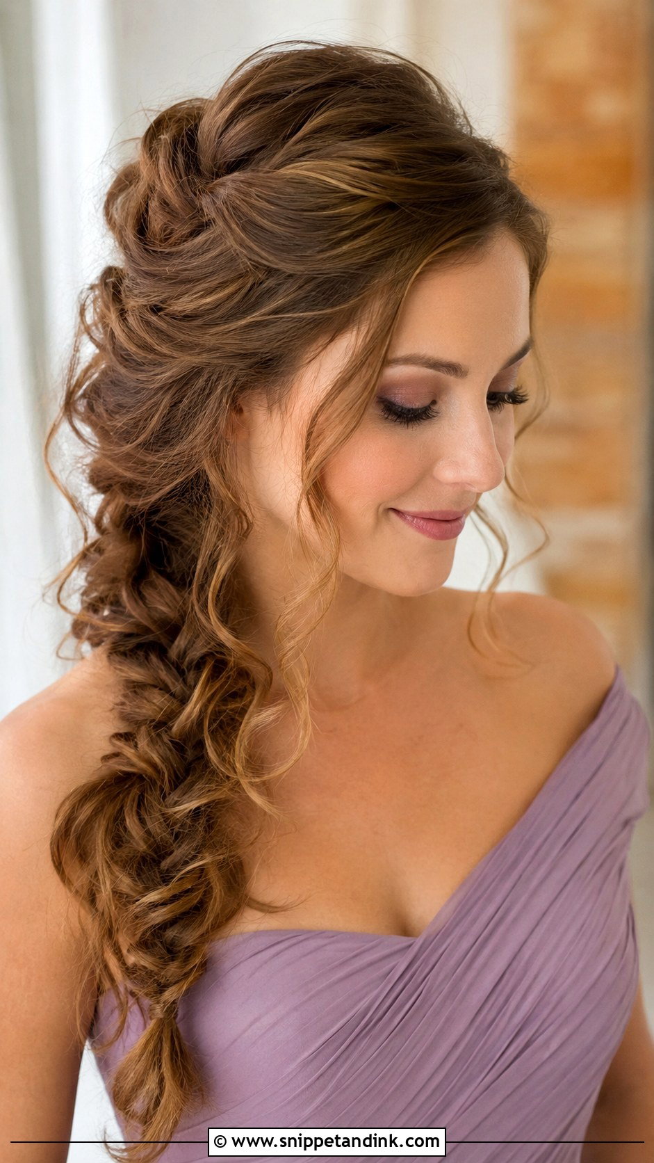 Side Braid Bridesmaid Hairstyle For Long Hair - Snippet and Ink - 25 Bridesmaid Hairstyles Long Hair