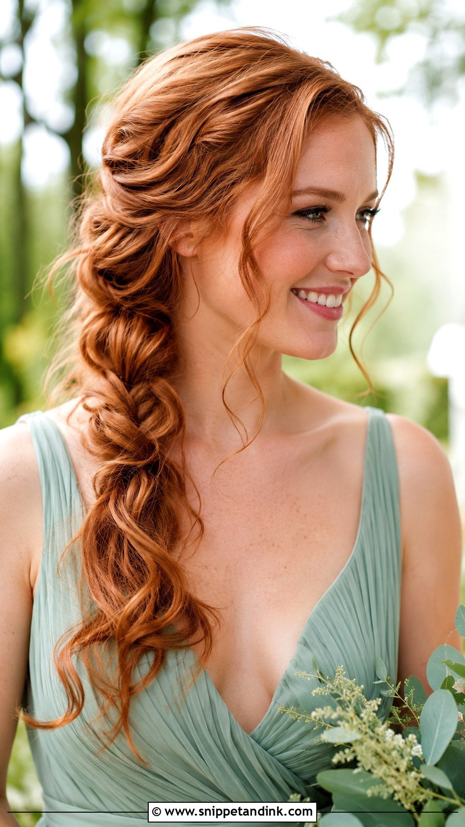 Side Braid Bridesmaid Hairstyle Medium Hair - Snippet and Ink - 20 Bridesmaid Hairstyle Medium Hair Ideas