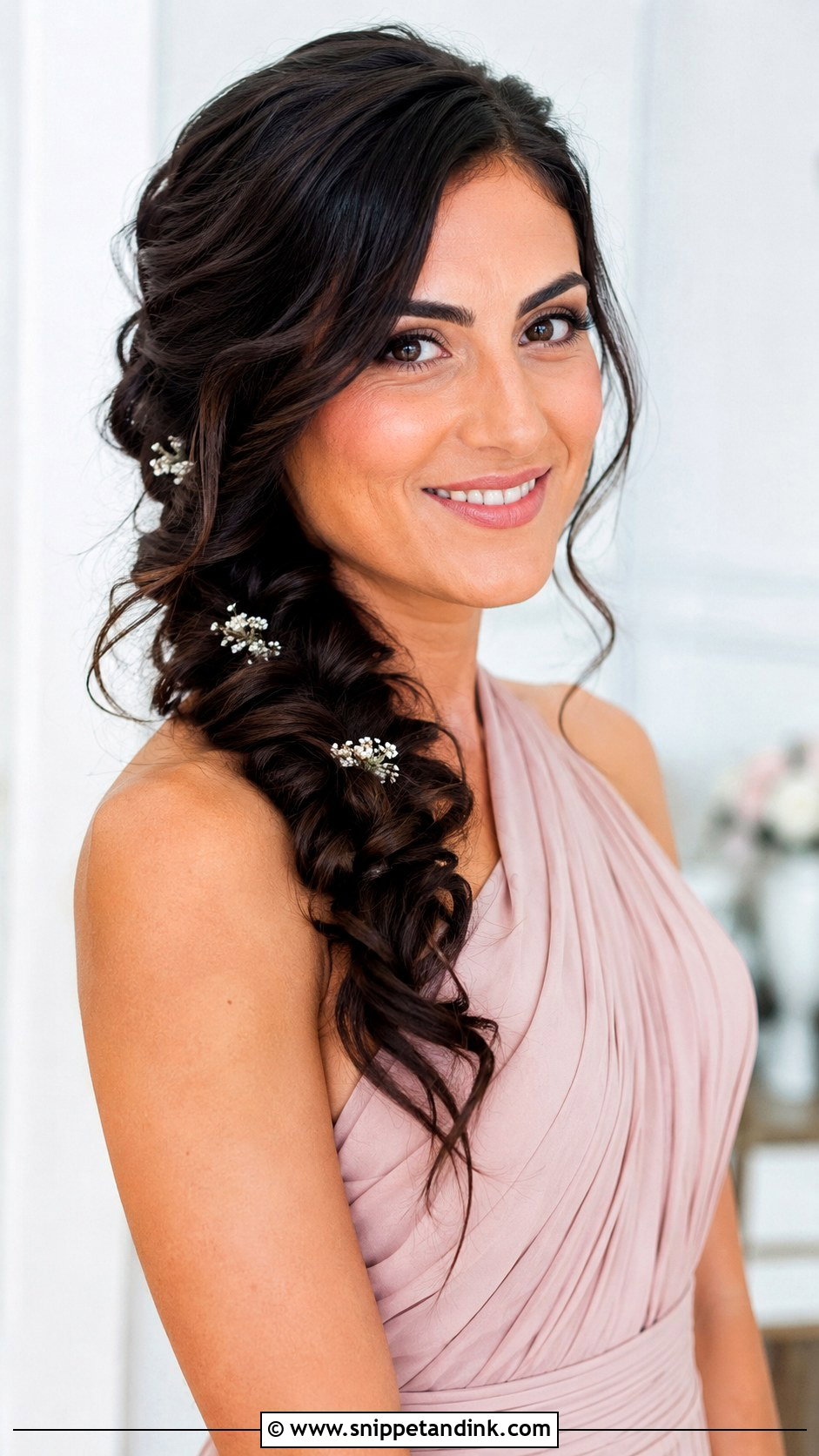 Side Braid Bridesmaid Hairstyle - Snippet and Ink - 20 Bridesmaid Hairstyles Braids
