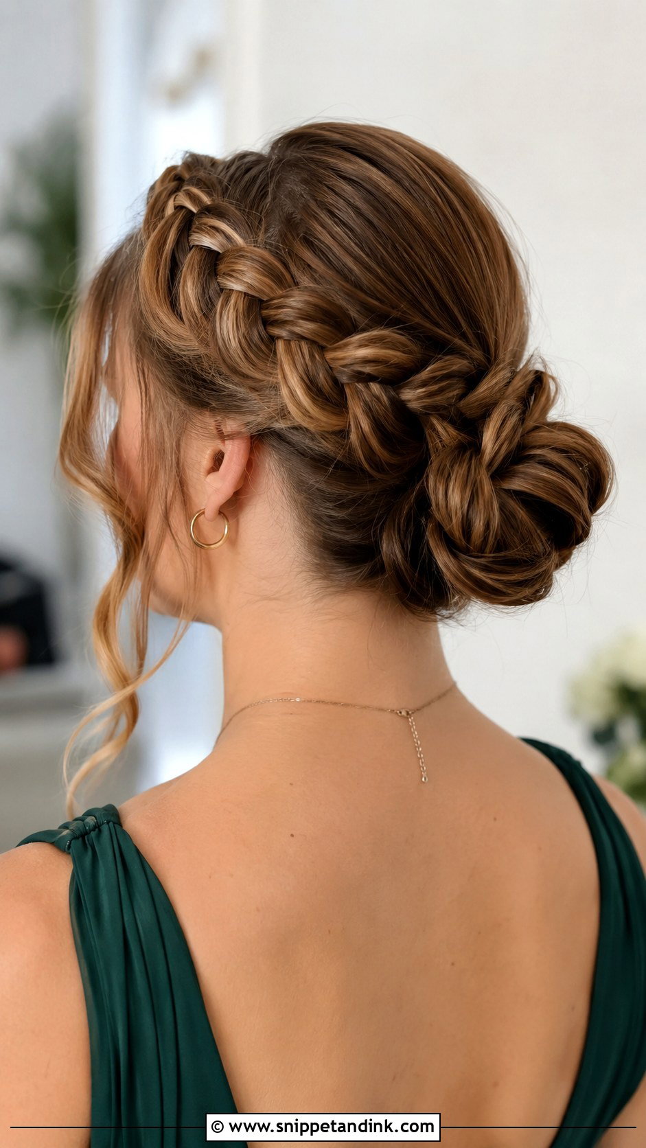 Side Braid Bun Bridesmaid Updo - Snippet and Ink - 25 Bridesmaids Hairstyles Updo