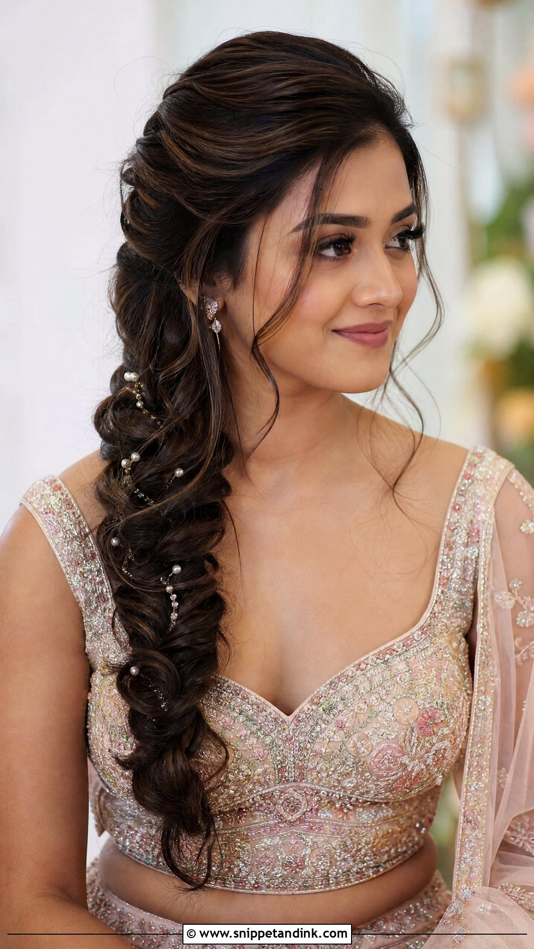 Side Braid Engagement Hairstyle For Round Face - Snippet and Ink - 15 Engagement Hairstyles for Round Face