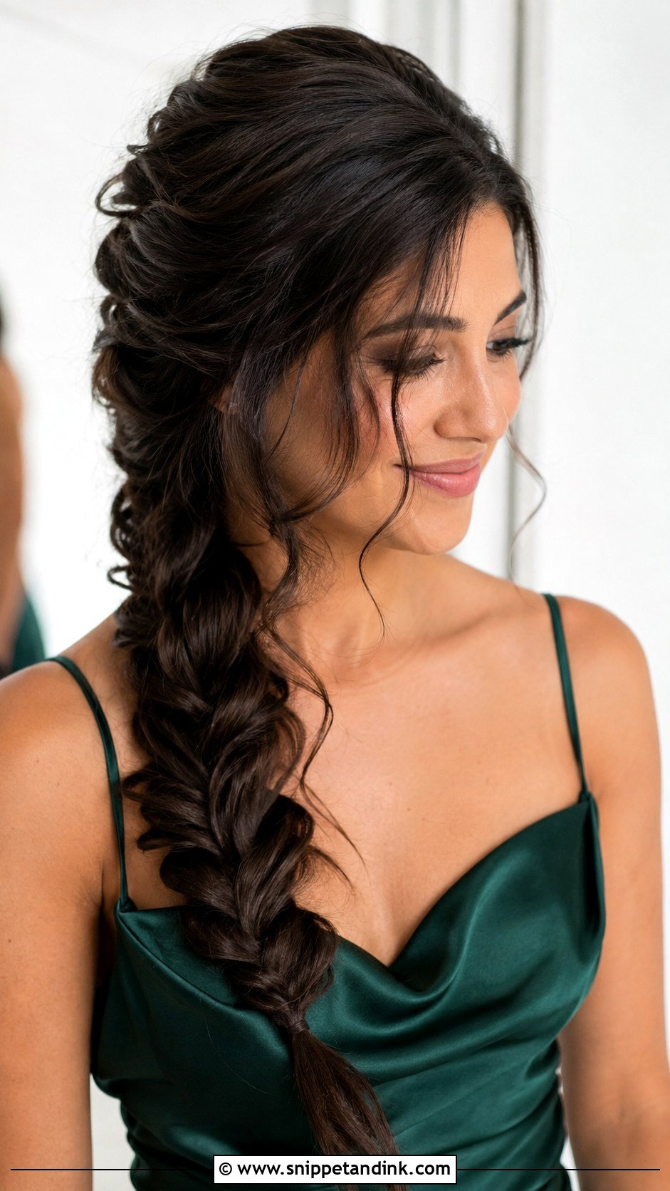 Side Braid For Bridesmaid Wedding Hair - Snippet and Ink - 20 Braid Hairstyles for Wedding Bridesmaid