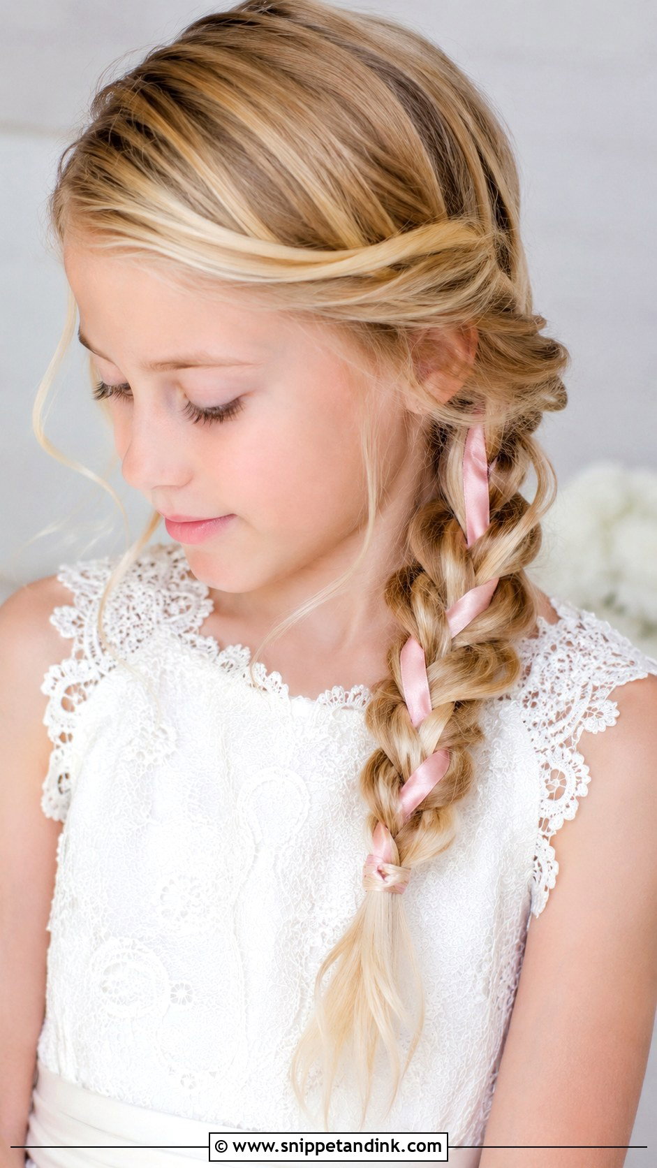 Side Braid For Kids Wedding - Snippet and Ink - 20 Hairstyles for Kids for Weddings