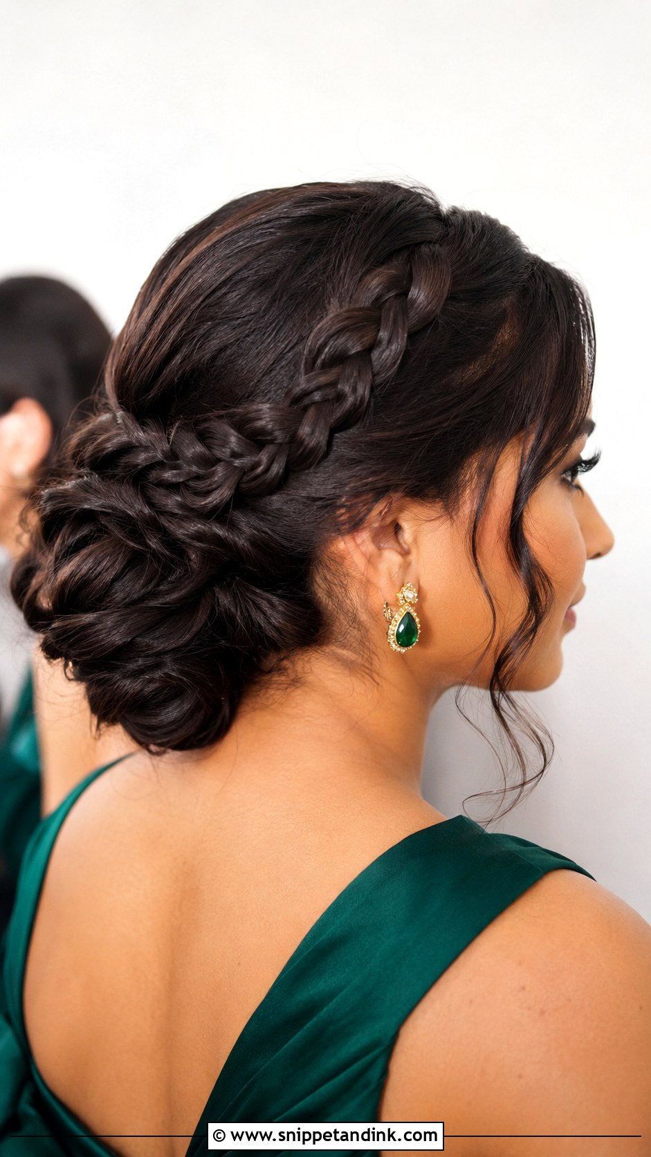 Side Braid Low Bun Bridesmaid Hair - Snippet and Ink - 20 Bridesmaid Hair Low Bun Ideas