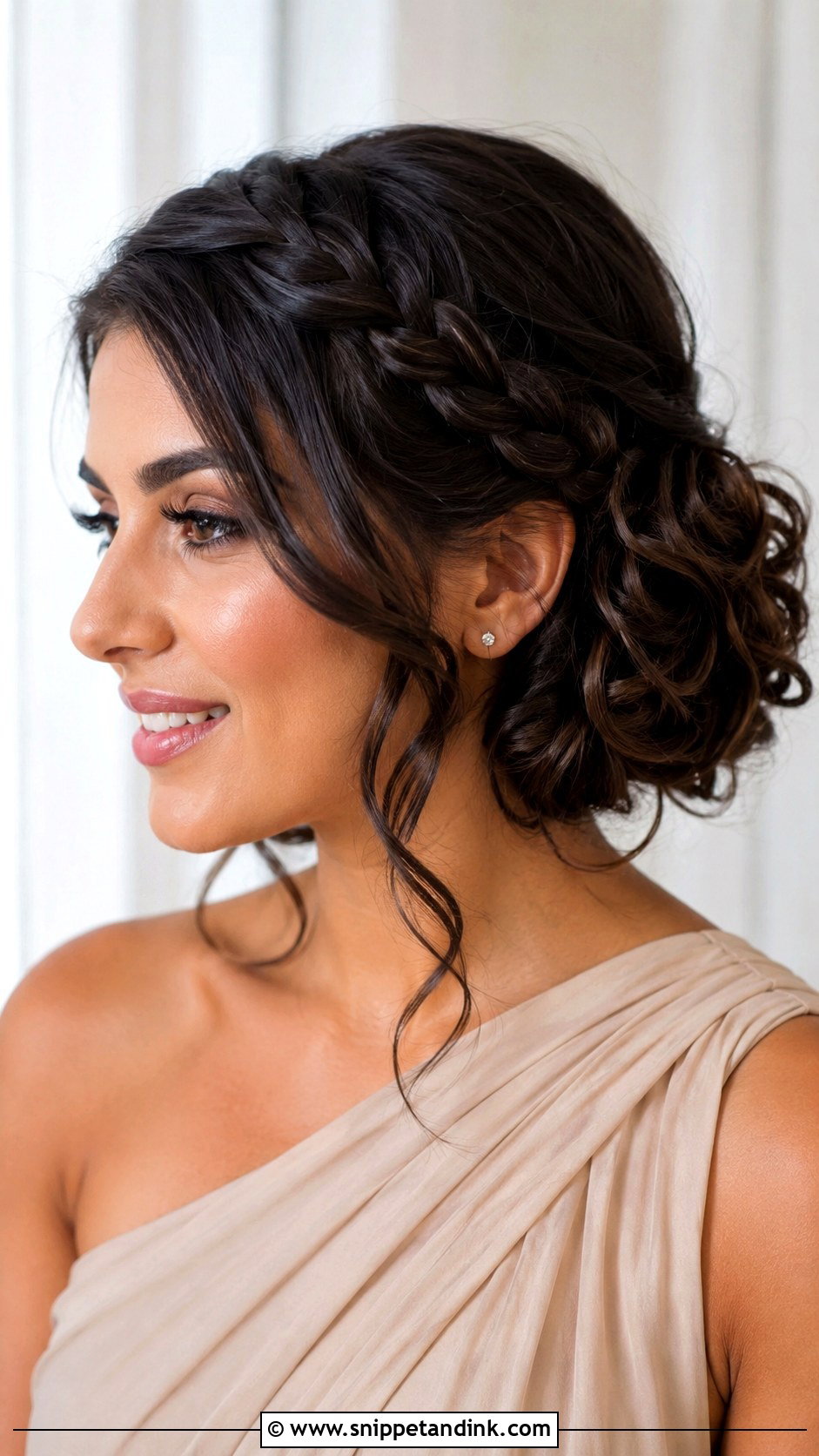 Side Braid Updo Bridesmaid Hair - Snippet and Ink - 20 Bridesmaid Hair Updo Braid Ideas