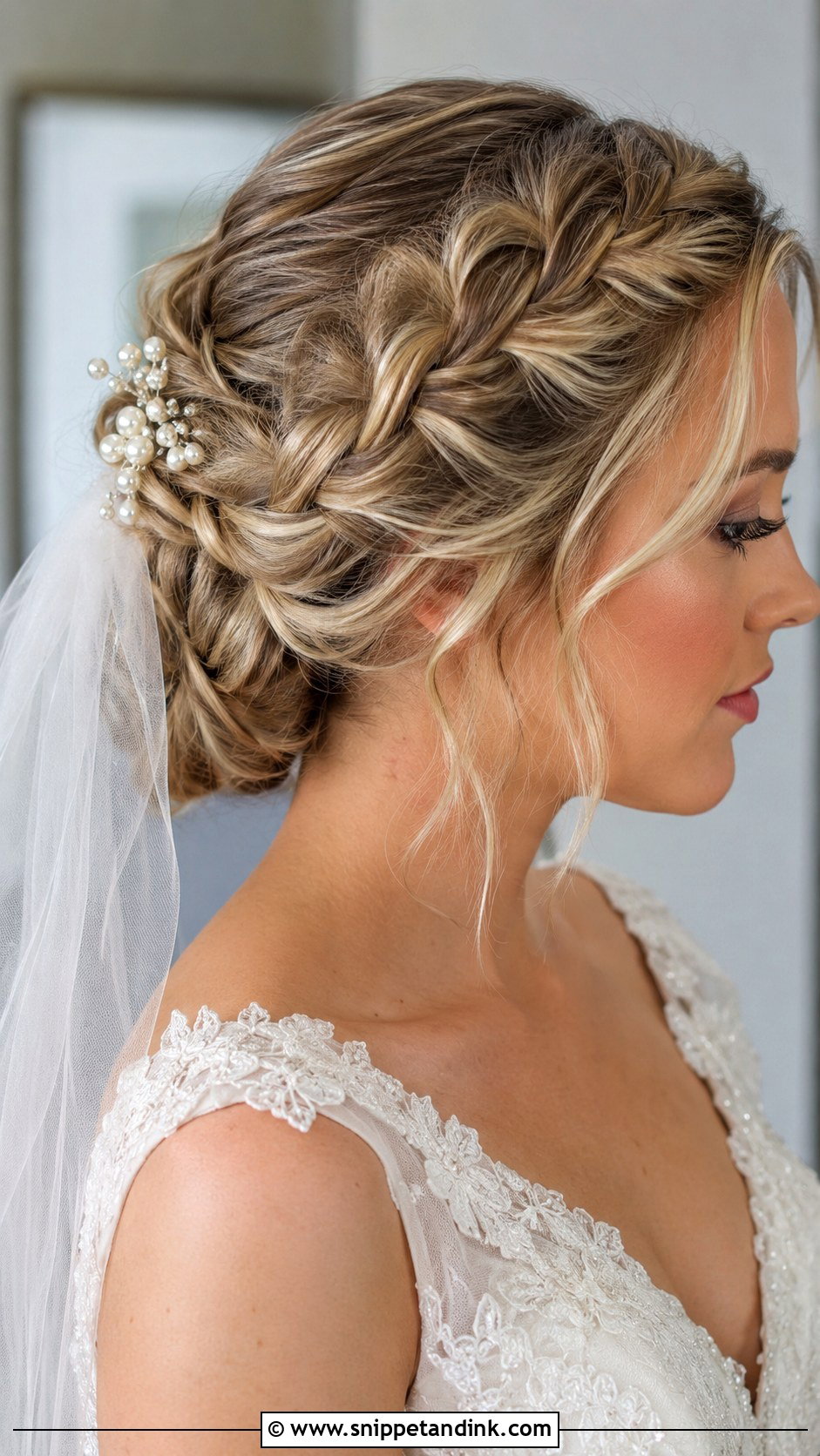 Side Braid Updo - Snippet and Ink - 20 Side Braid Wedding Ideas