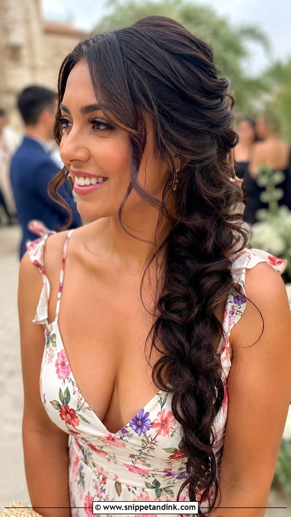 Side Braid Wedding Guest Hair Long Hair - Snippet and Ink - 20 Easy Wedding Guest Hairstyles Long Hair