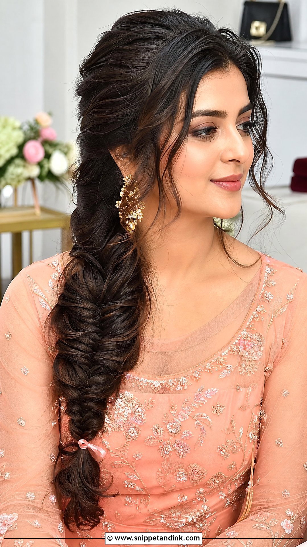 Side Braid Wedding Guest Hairstyle - Snippet and Ink - 15 Easy Mid Length Wedding Guest Hairstyles