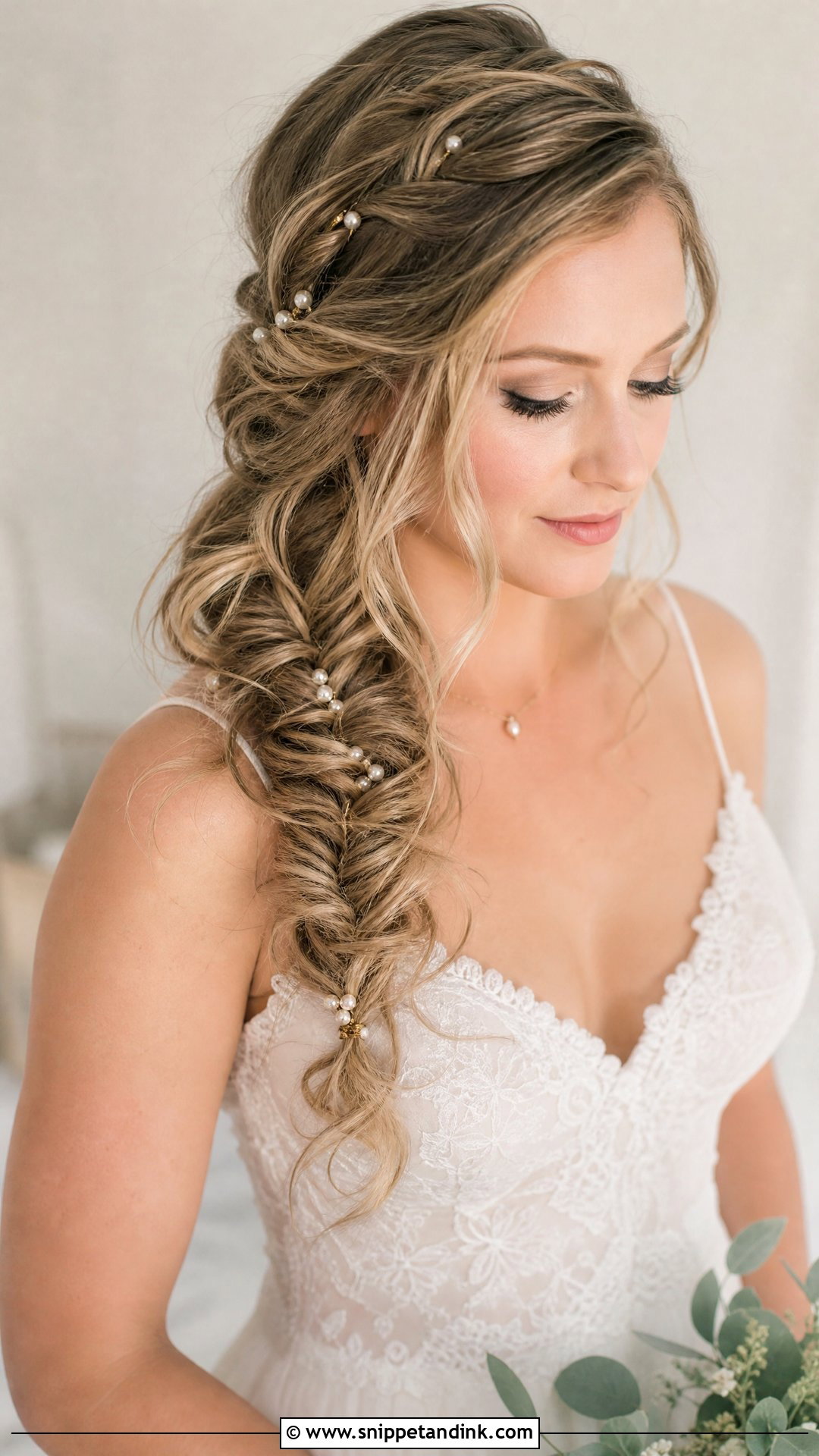 Side Braid Wedding Hair - Snippet and Ink - 15 Do It Yourself Wedding Hair Ideas