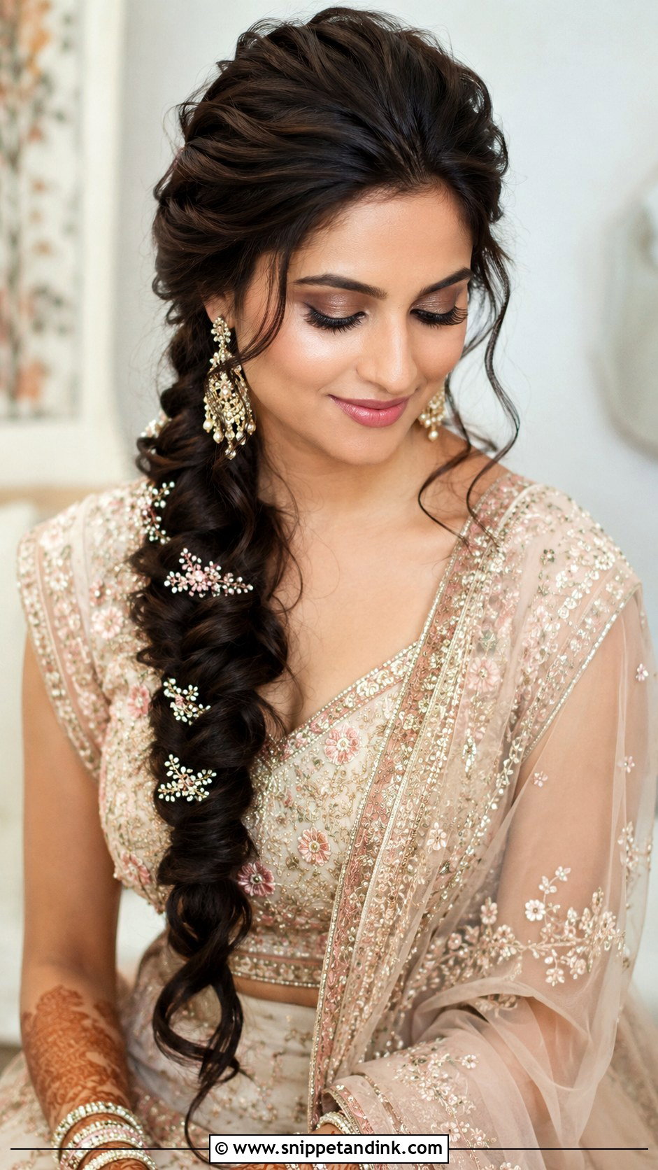 Side Braid Wedding Hair - Snippet and Ink - 20 Hair for Marriage Ideas